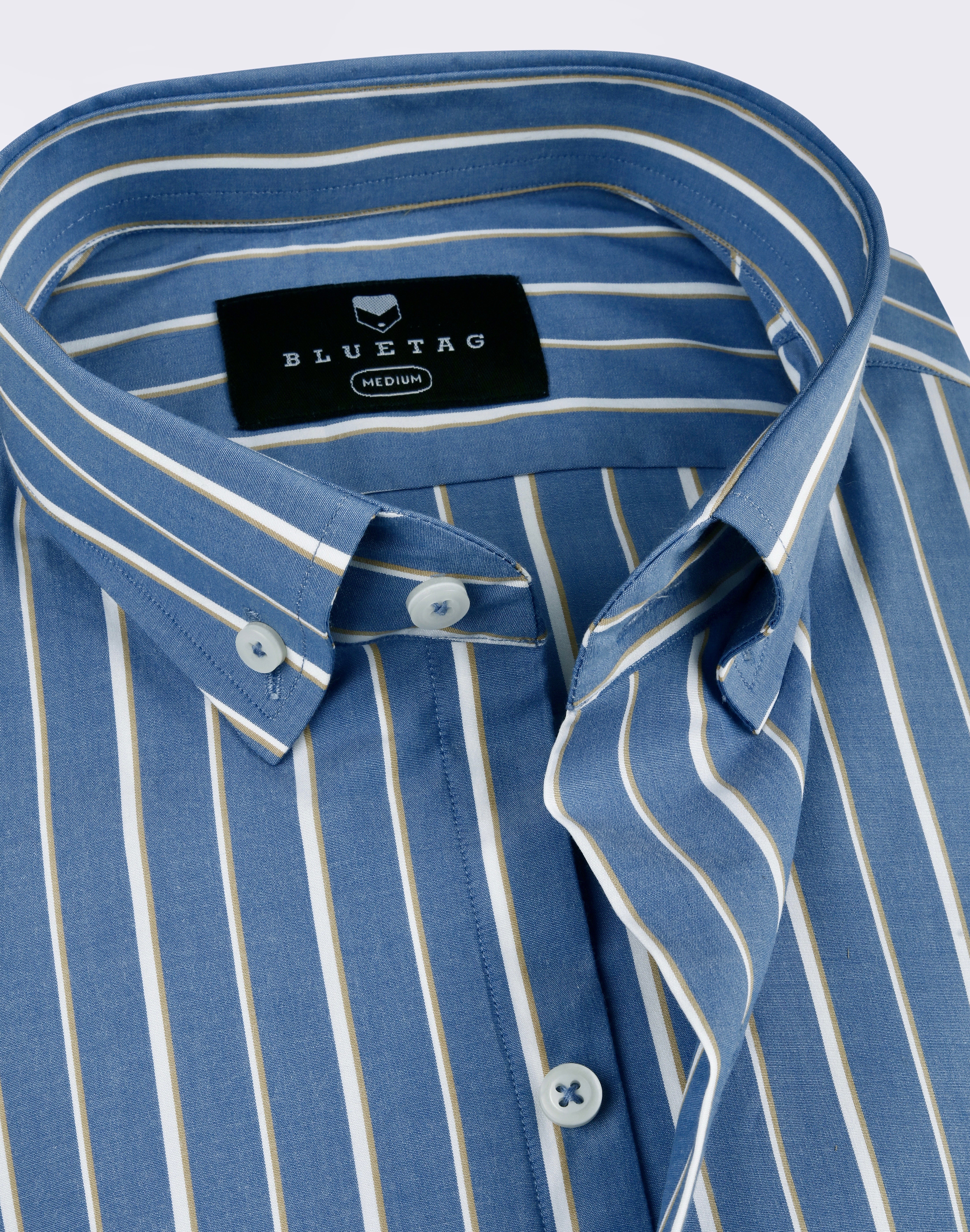 Royal Azure Striped Shirt