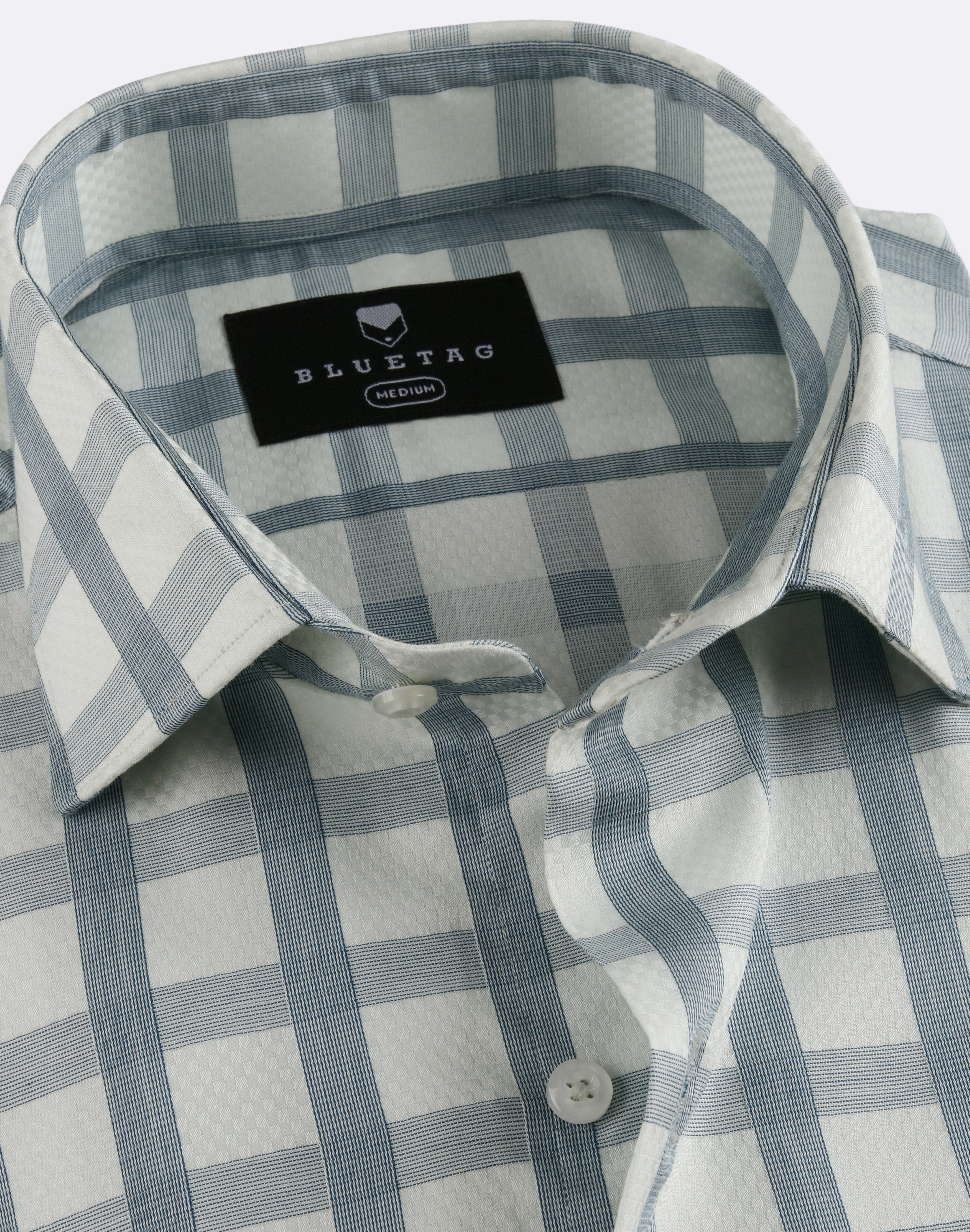 Cream & Grey Texture Checkered