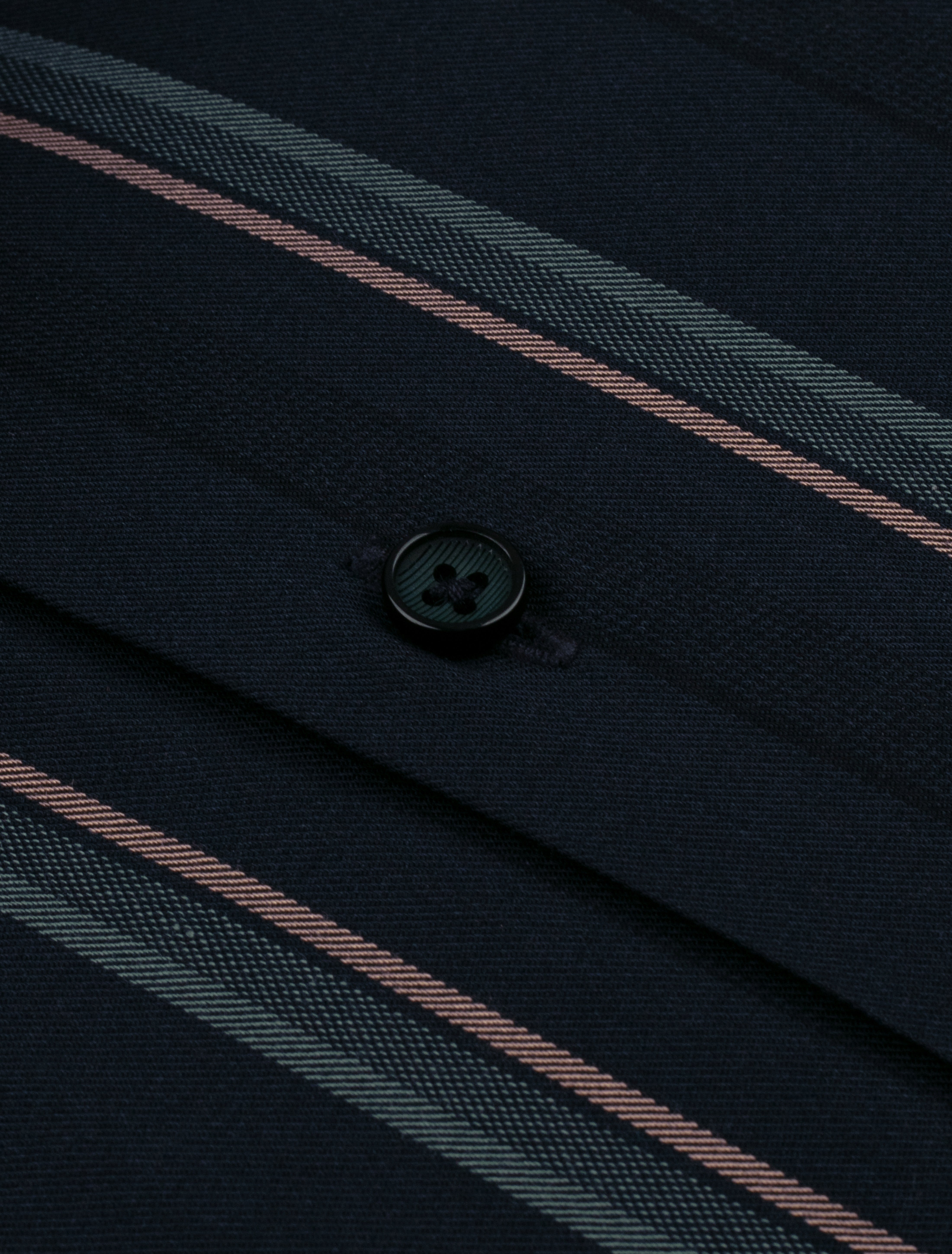 Navy & Green Broad Striped Shirt