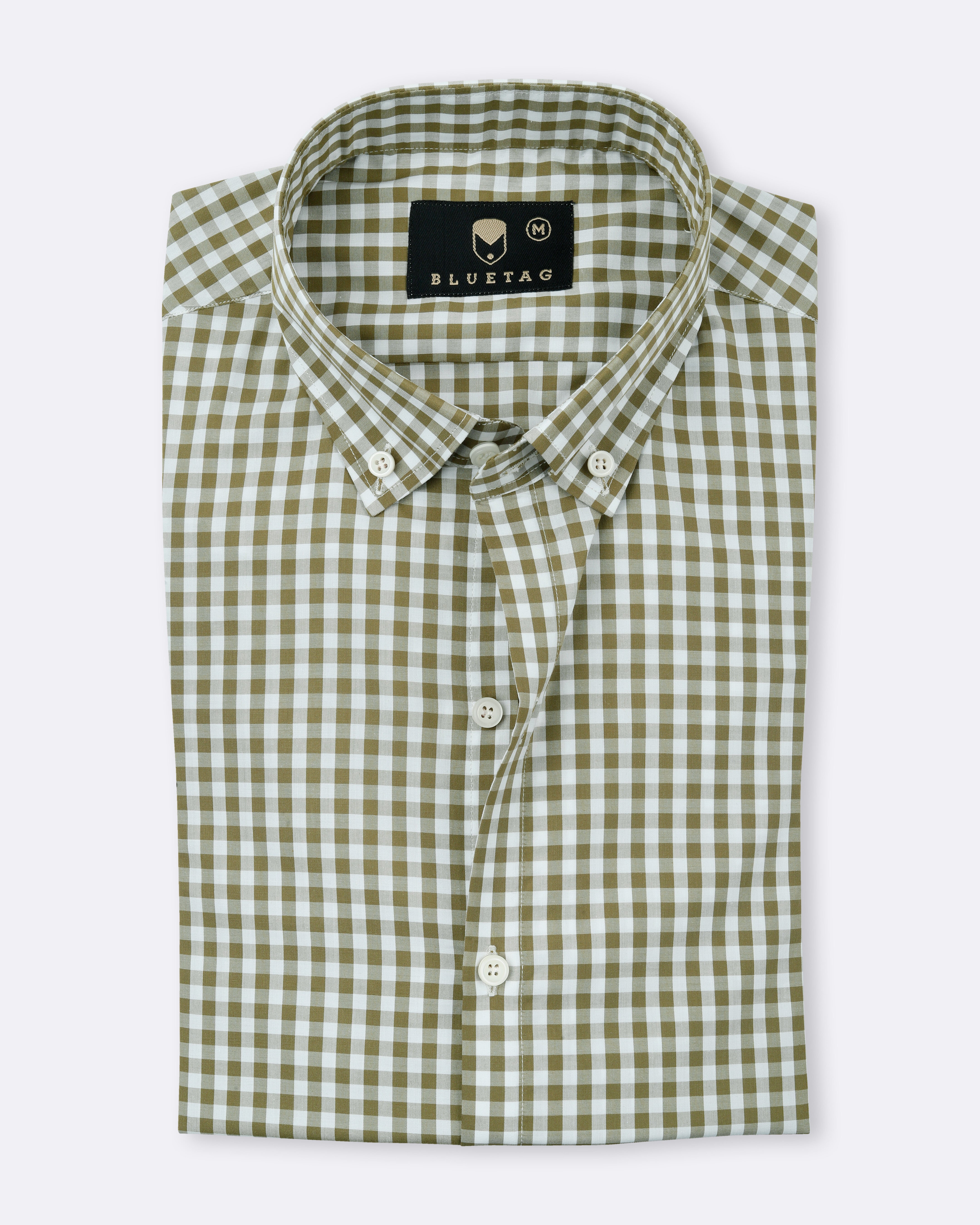 Khaki Gingham Classic Checkered