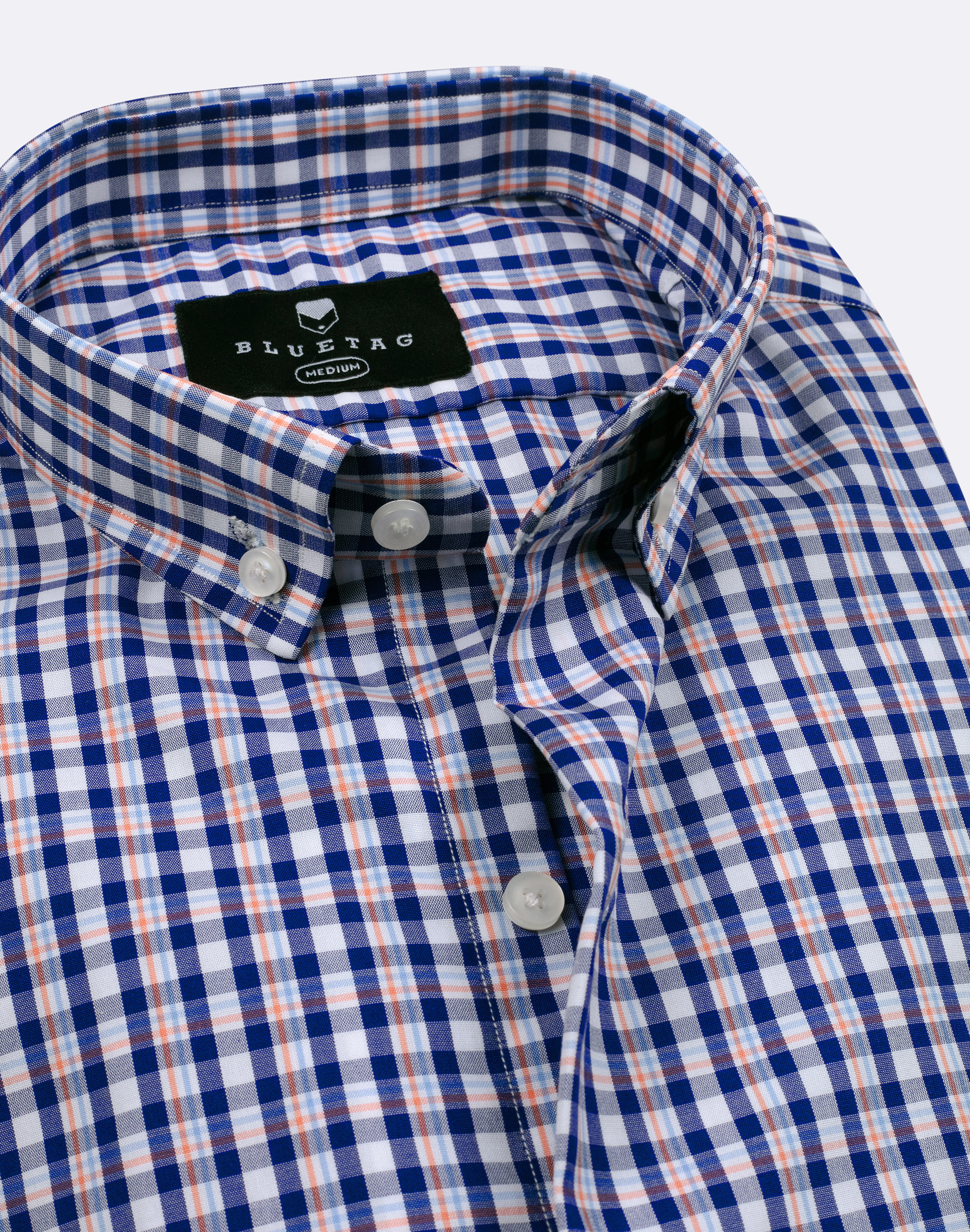 Blue & White Multi Colour Plaid Checkered