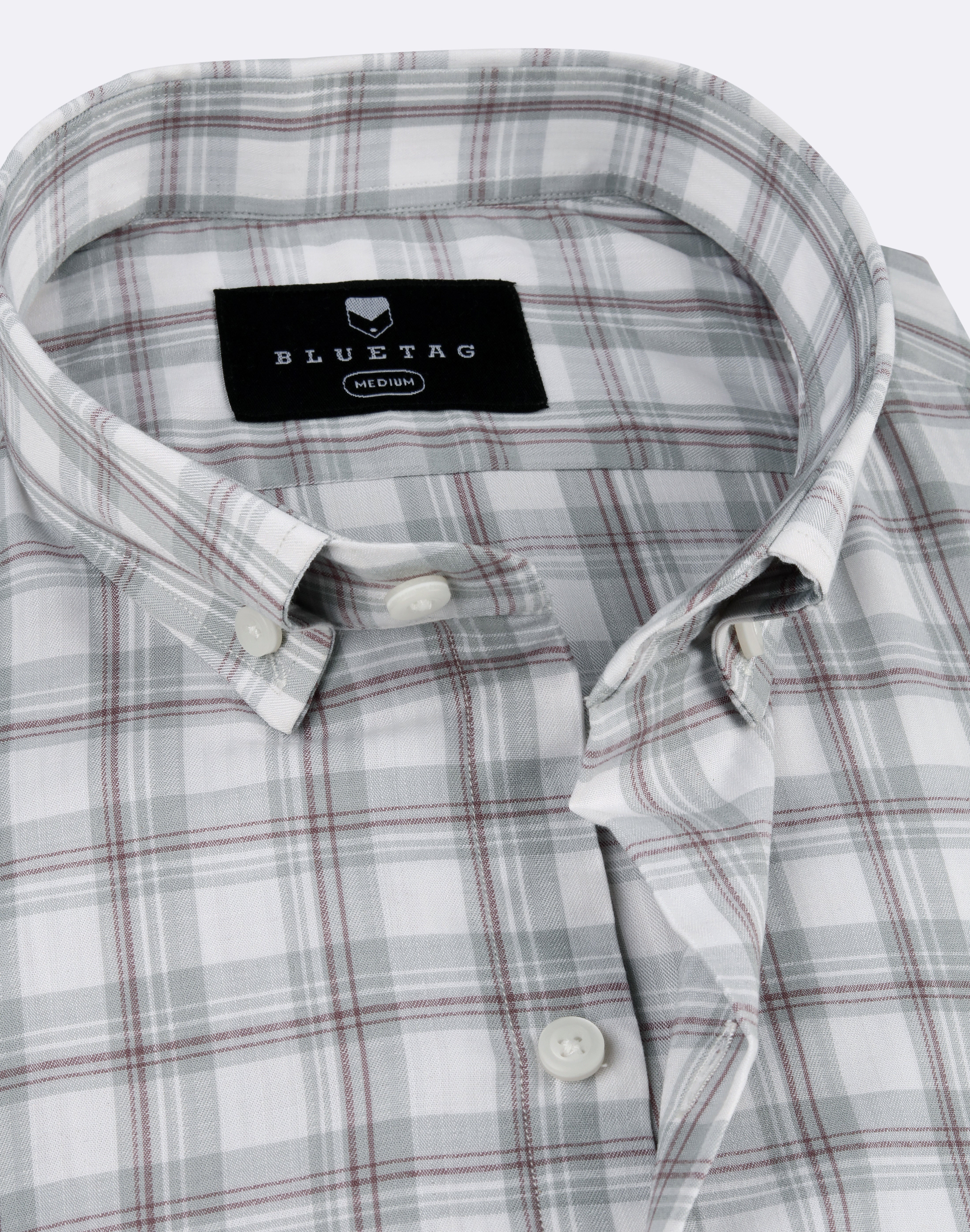Classic Cream & Silver Grid Checkered