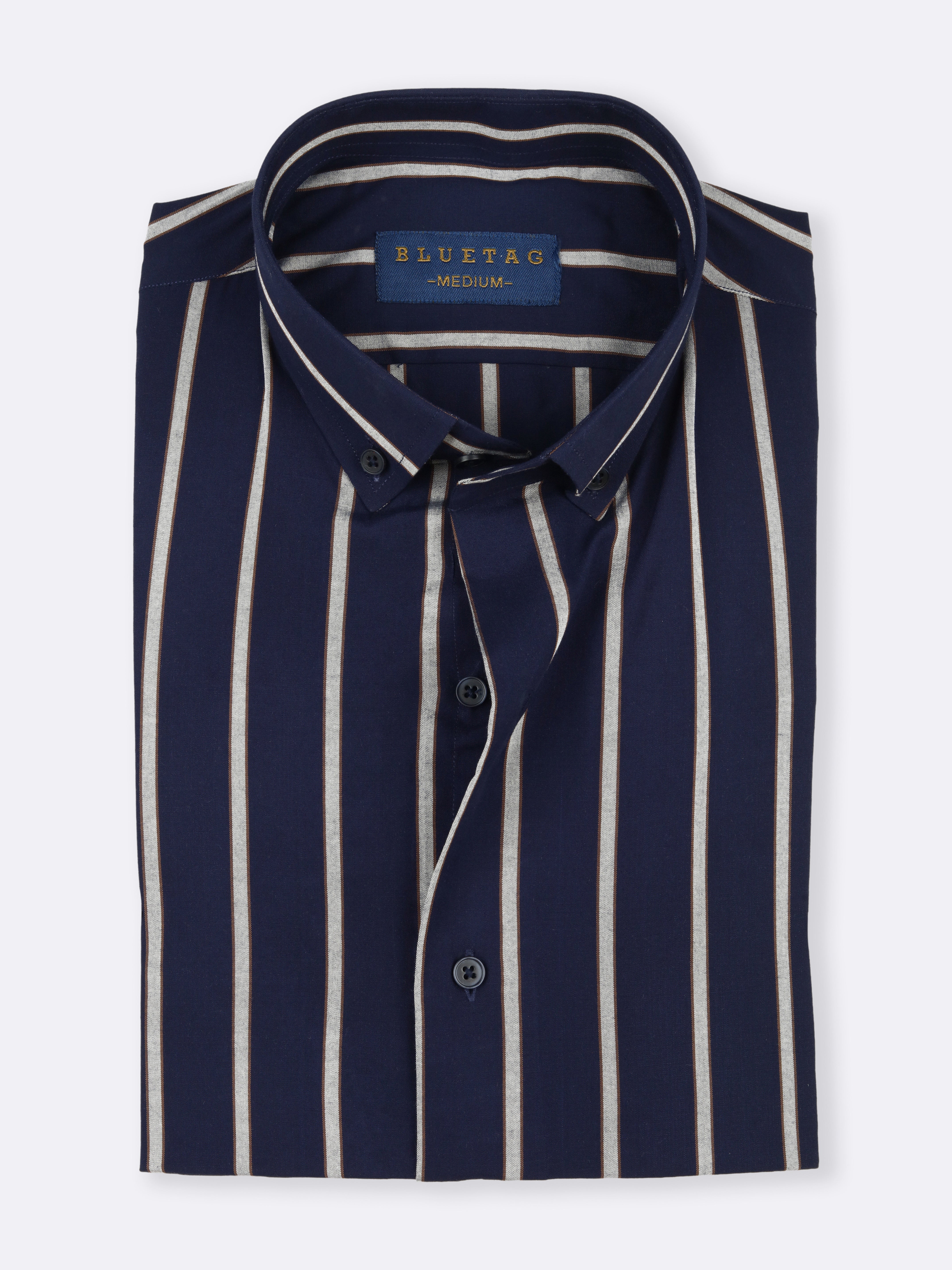 Navy Striped Classic Shirt