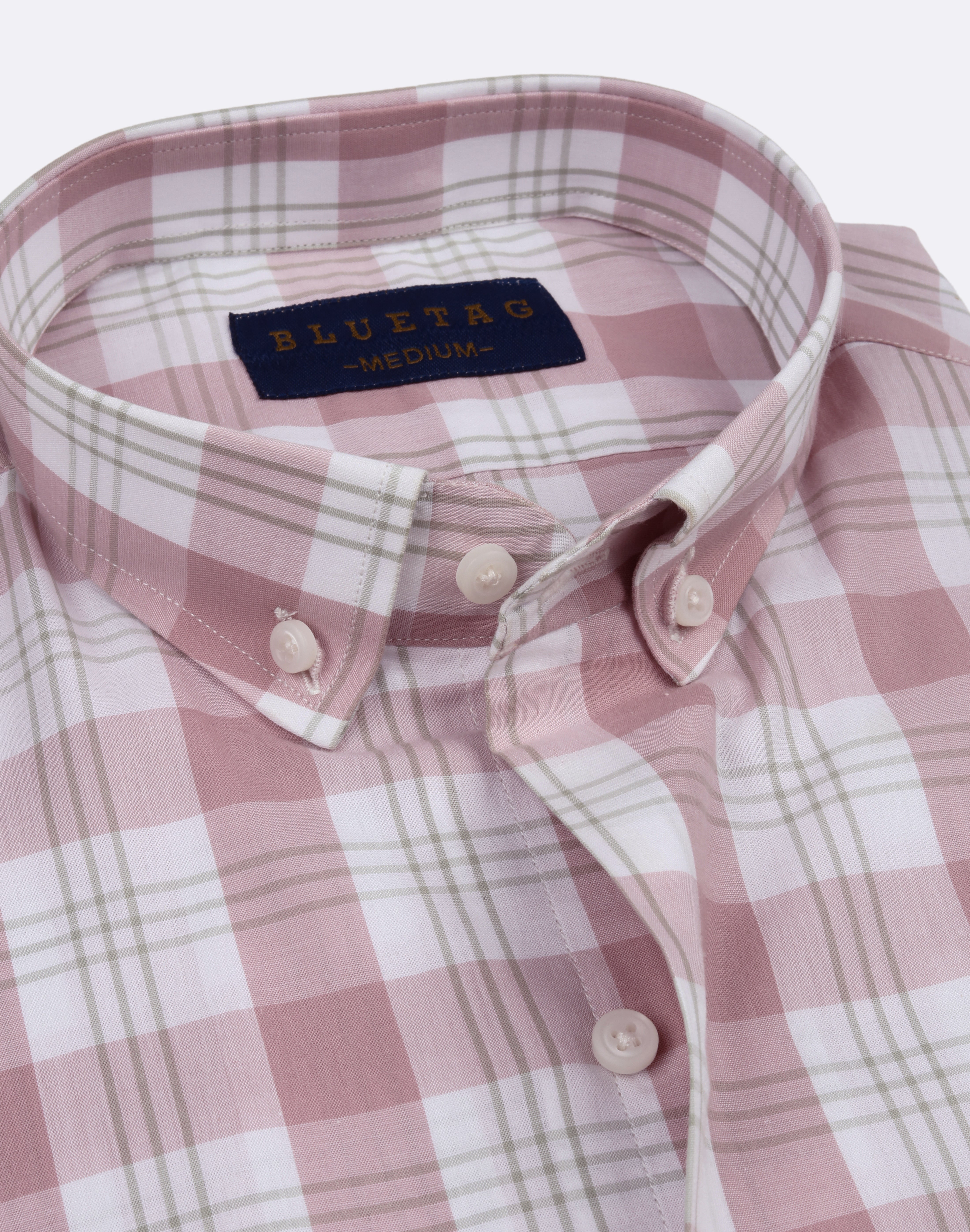 Elegant Pink & White Grid Checkered