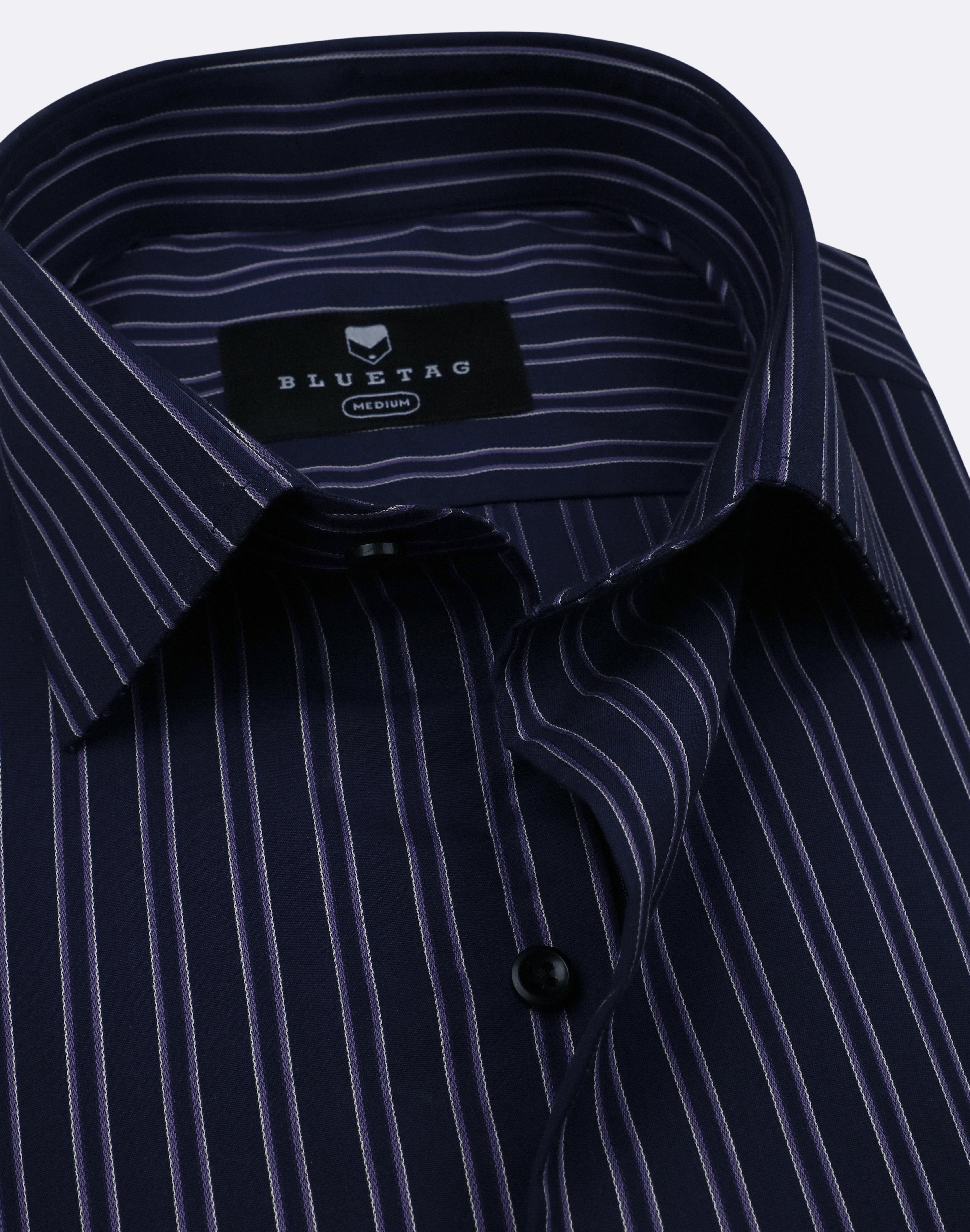 Midnight Purple Striped Shirt
