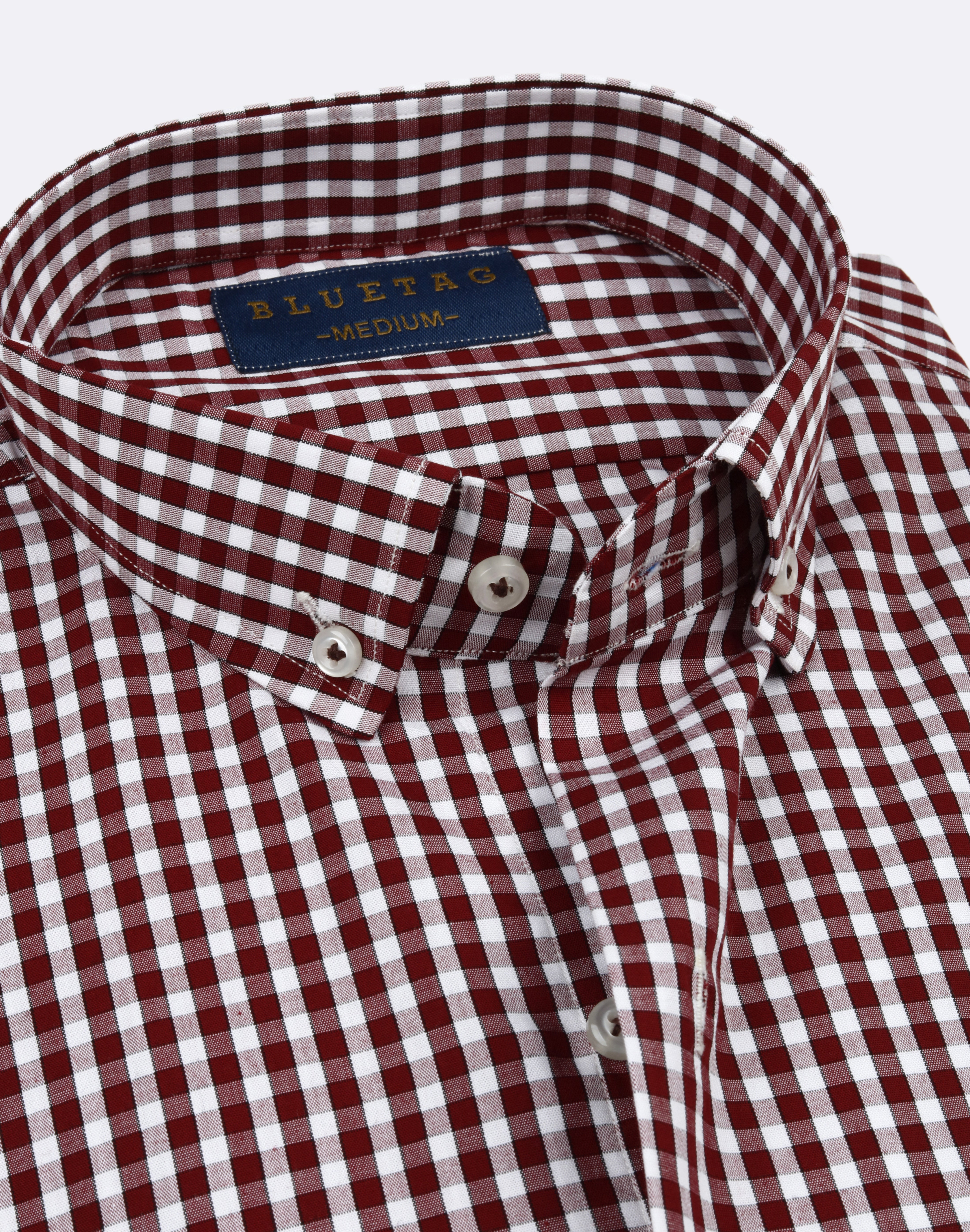 Classic Maroon & White Gingham Checkered