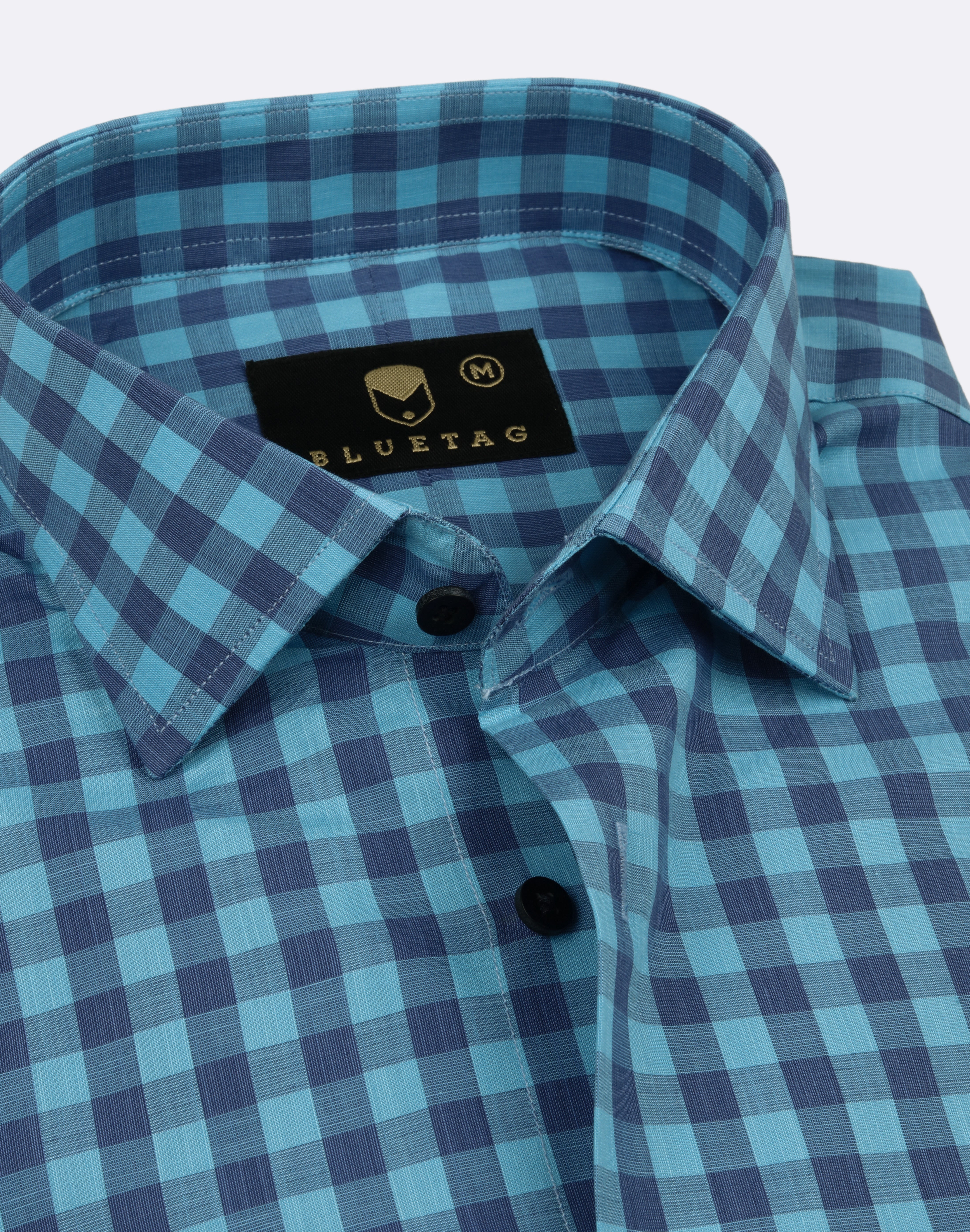 Aqua Classic Gingham Checkered