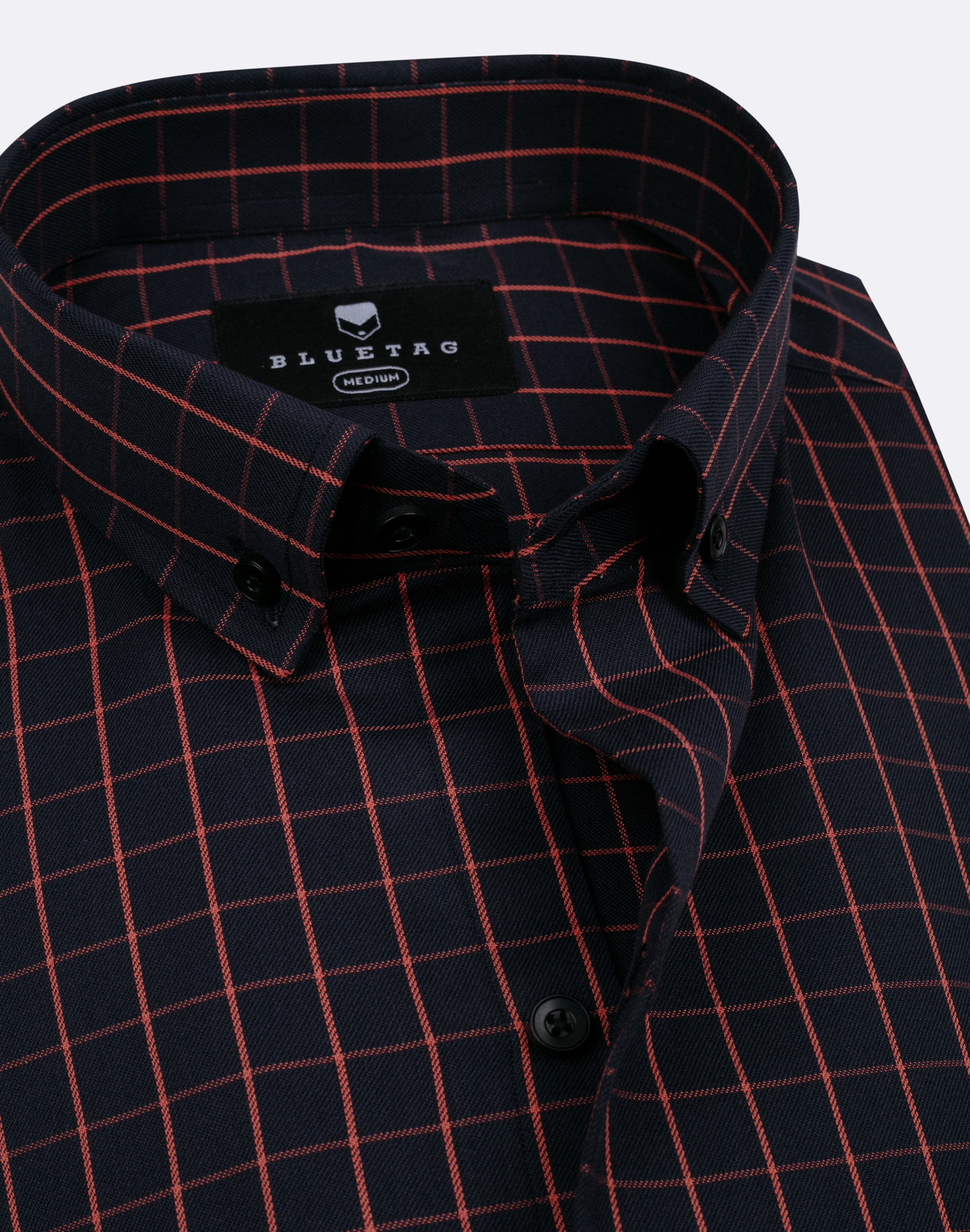 Midnight Crimson Windowpane Checkered