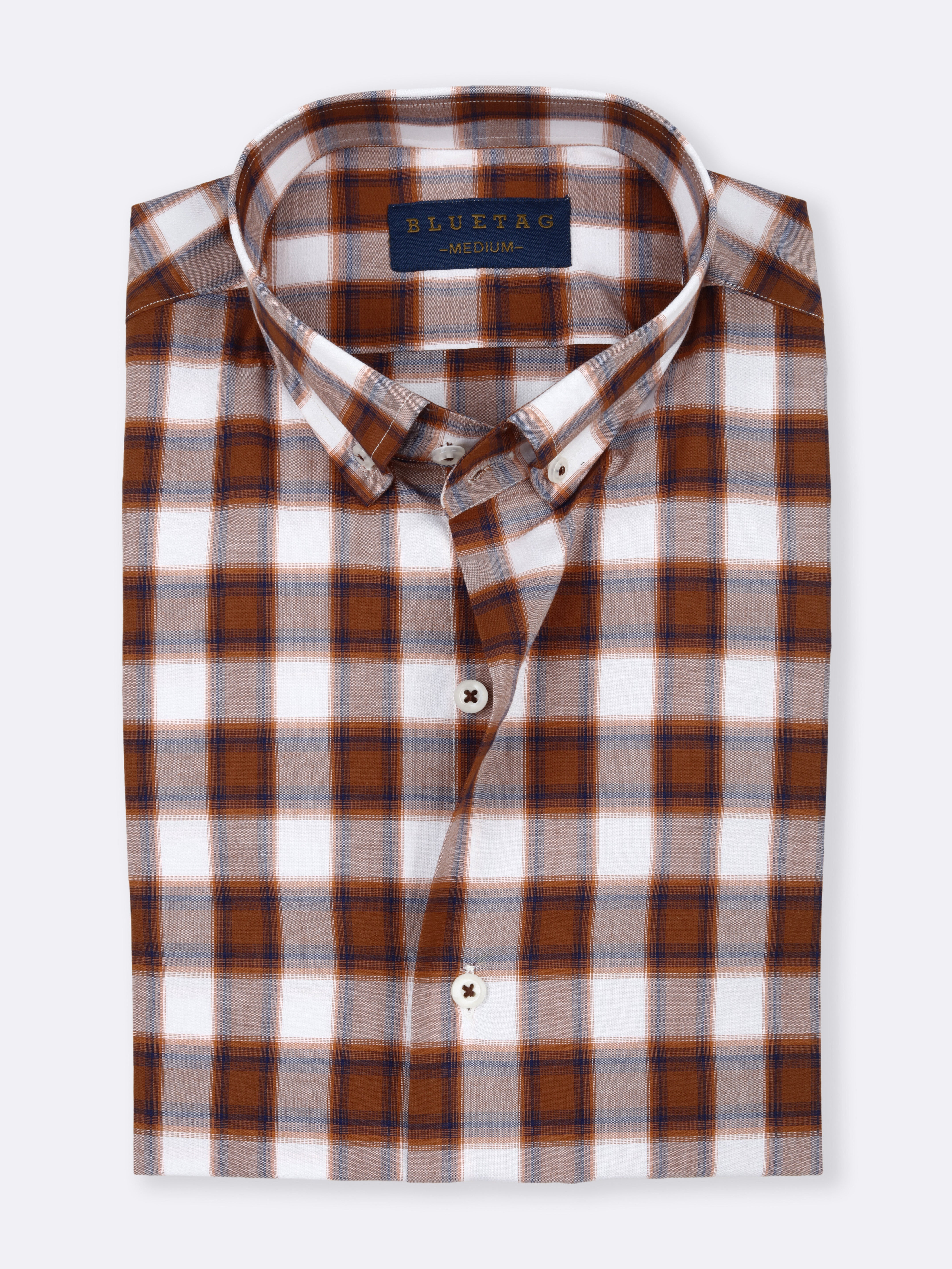 Rust Brown Plaid Checkered