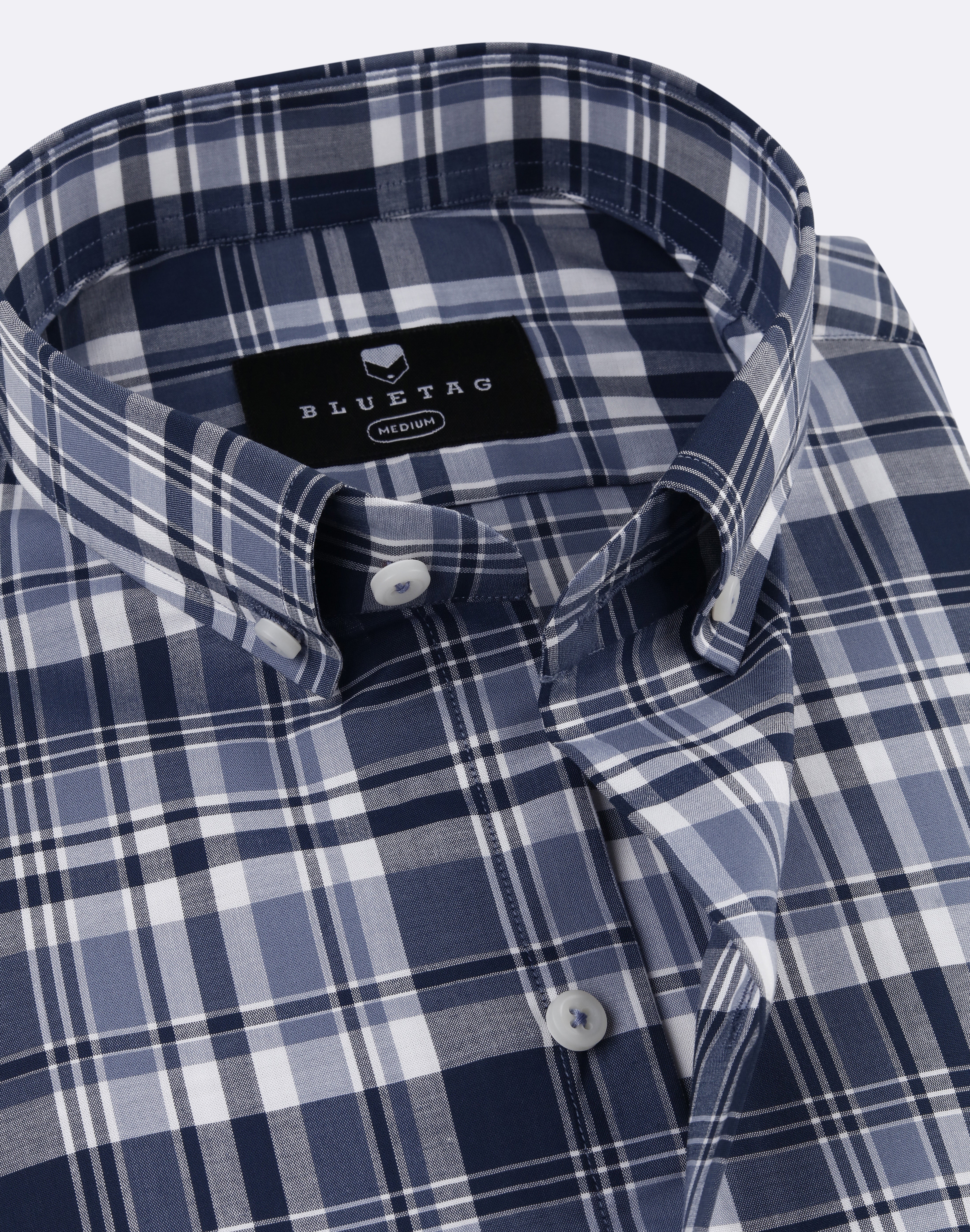 Navy Multi Grid Checkered