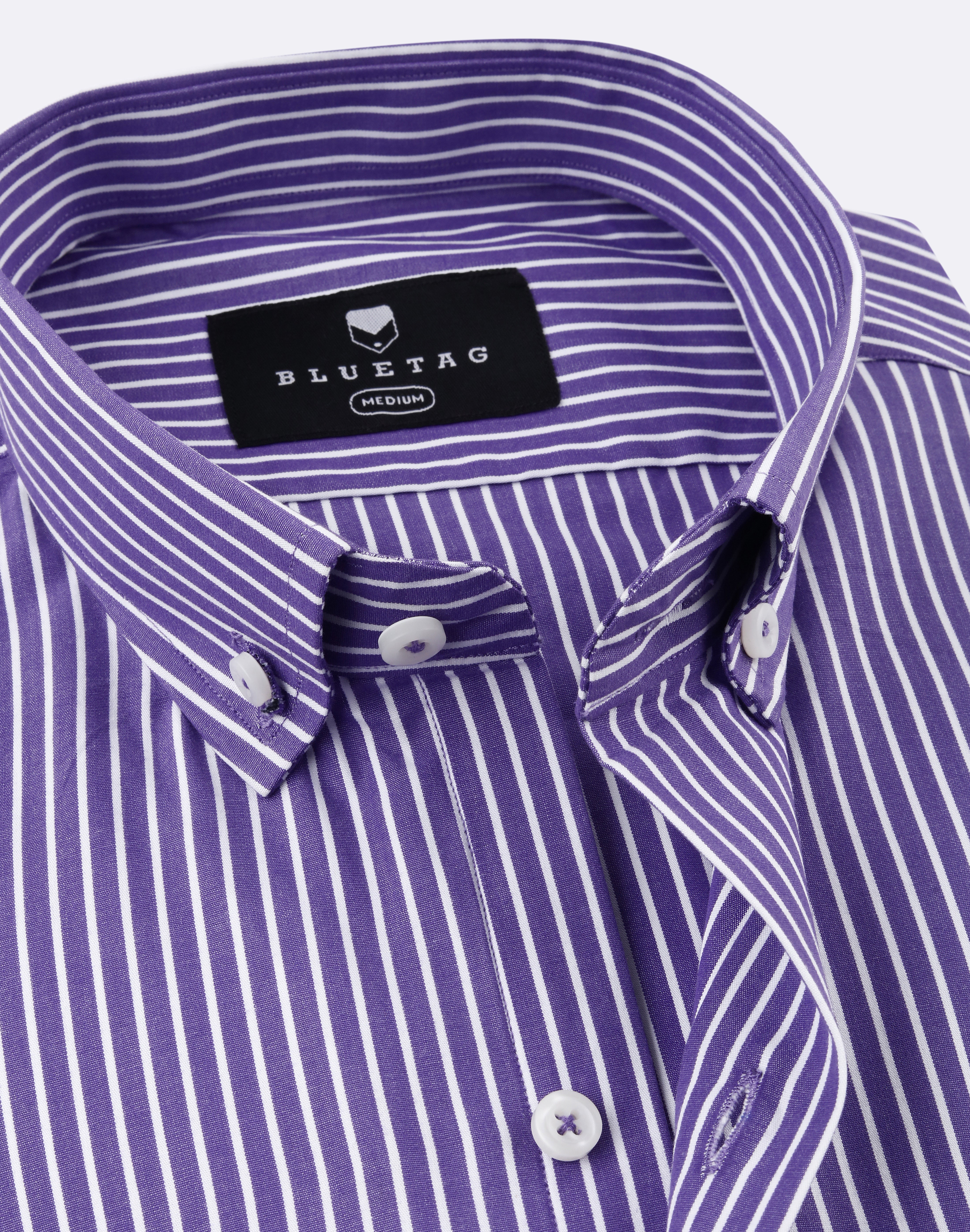 Classic Purple & White Striped Shirt