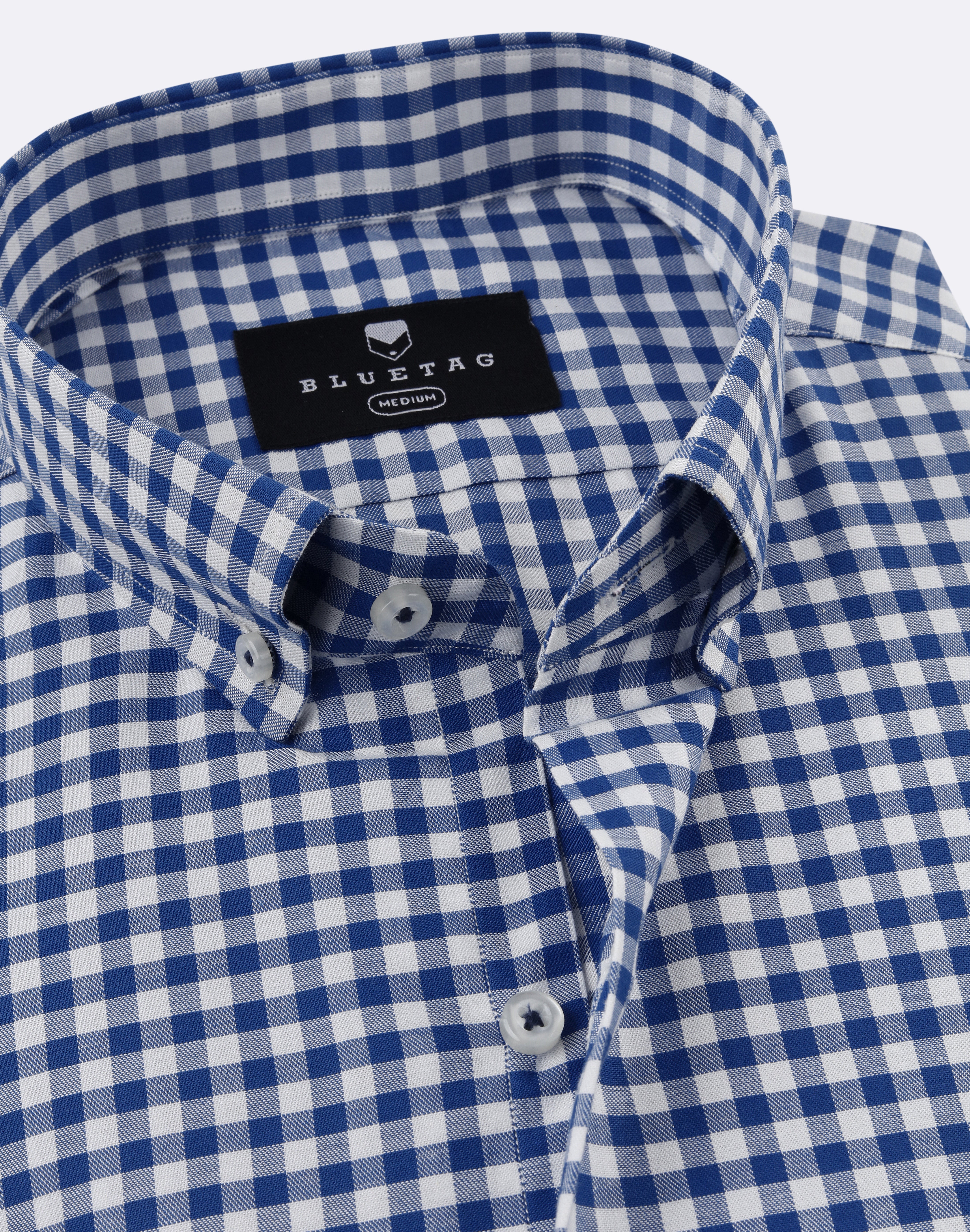 Blue & White Gingham Checkered