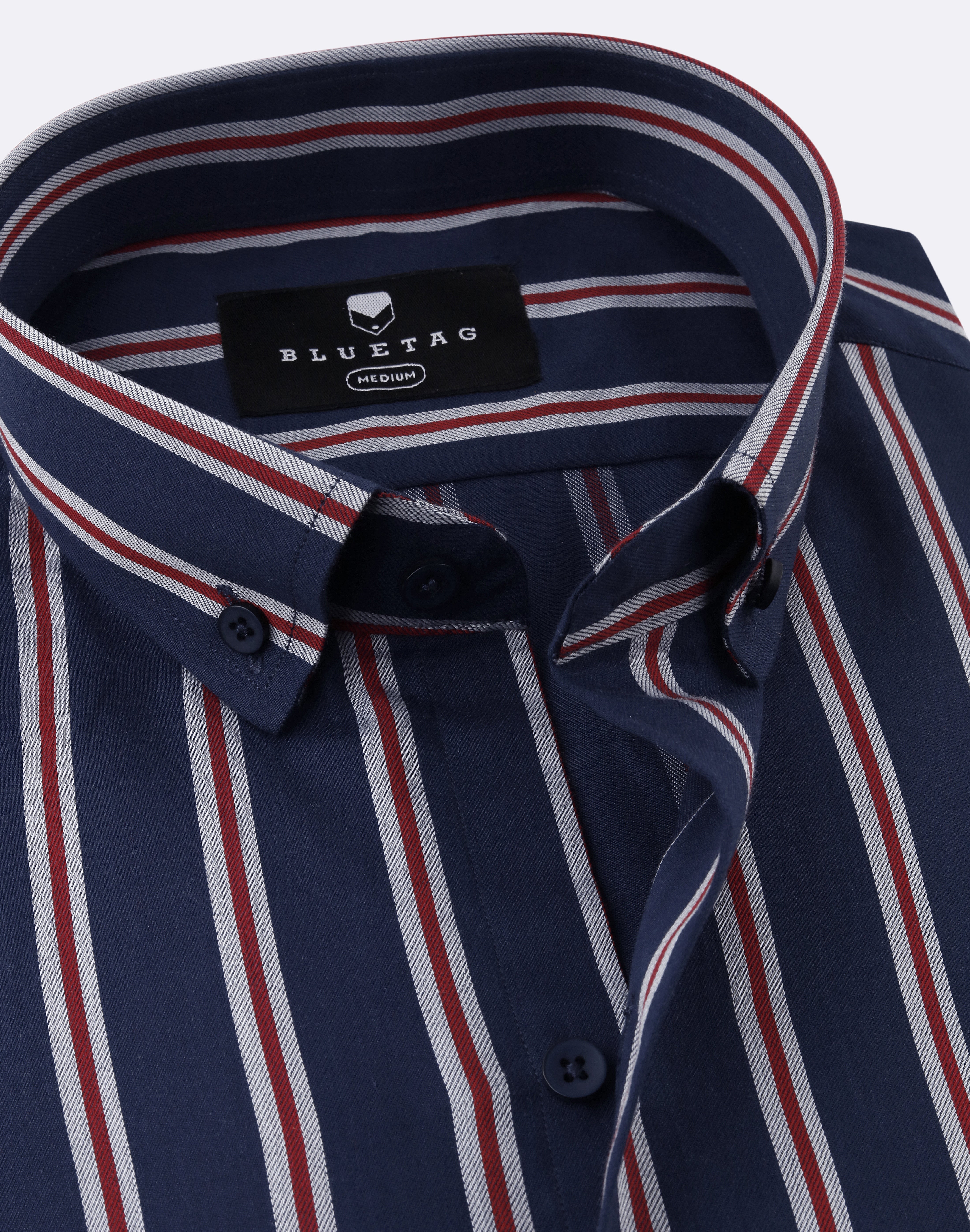 Navy Heritage Striped Shirt