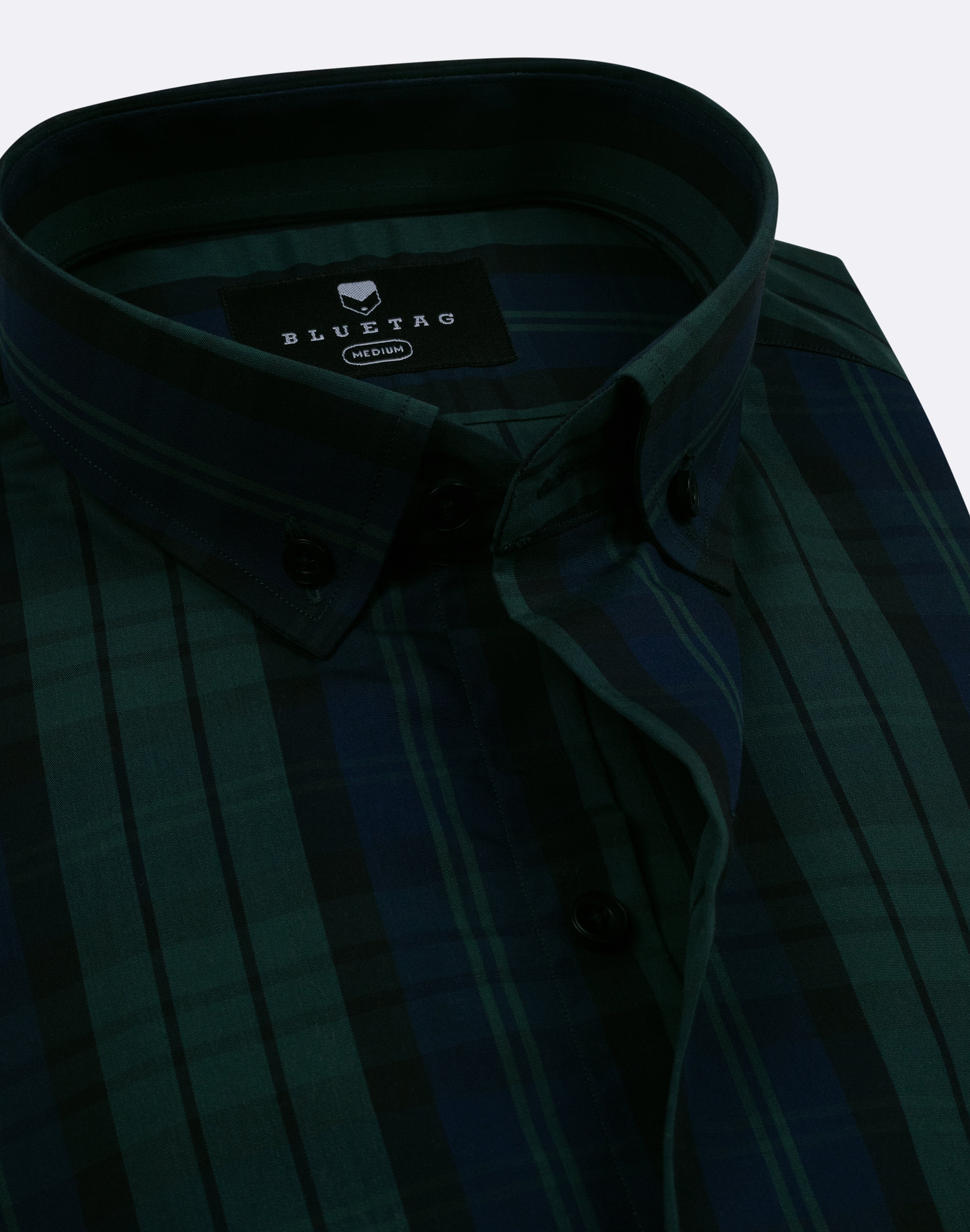 Emerald Night Blue & Green Plaid Checkered
