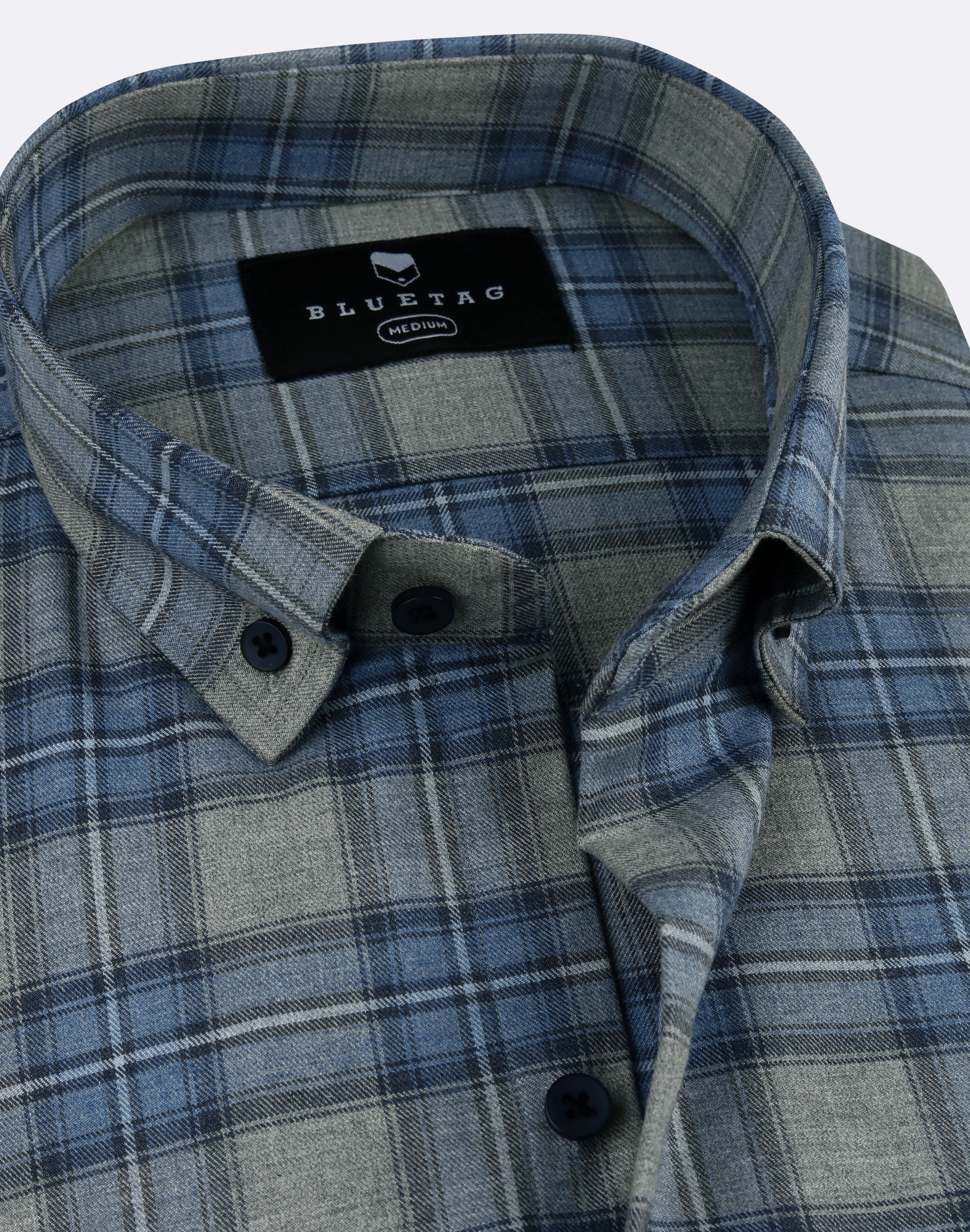 Classic Blue & Grey Plaid Checkered