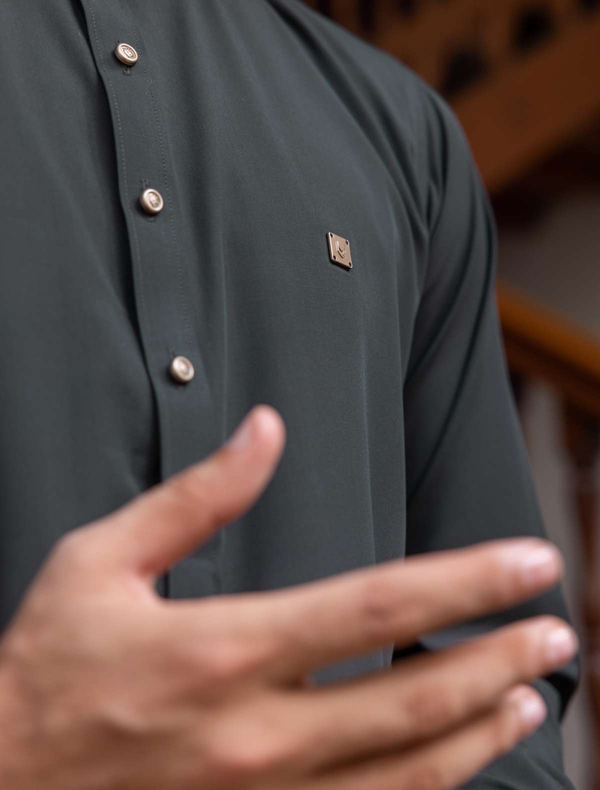 Olive Green Classic Kurta Pajama