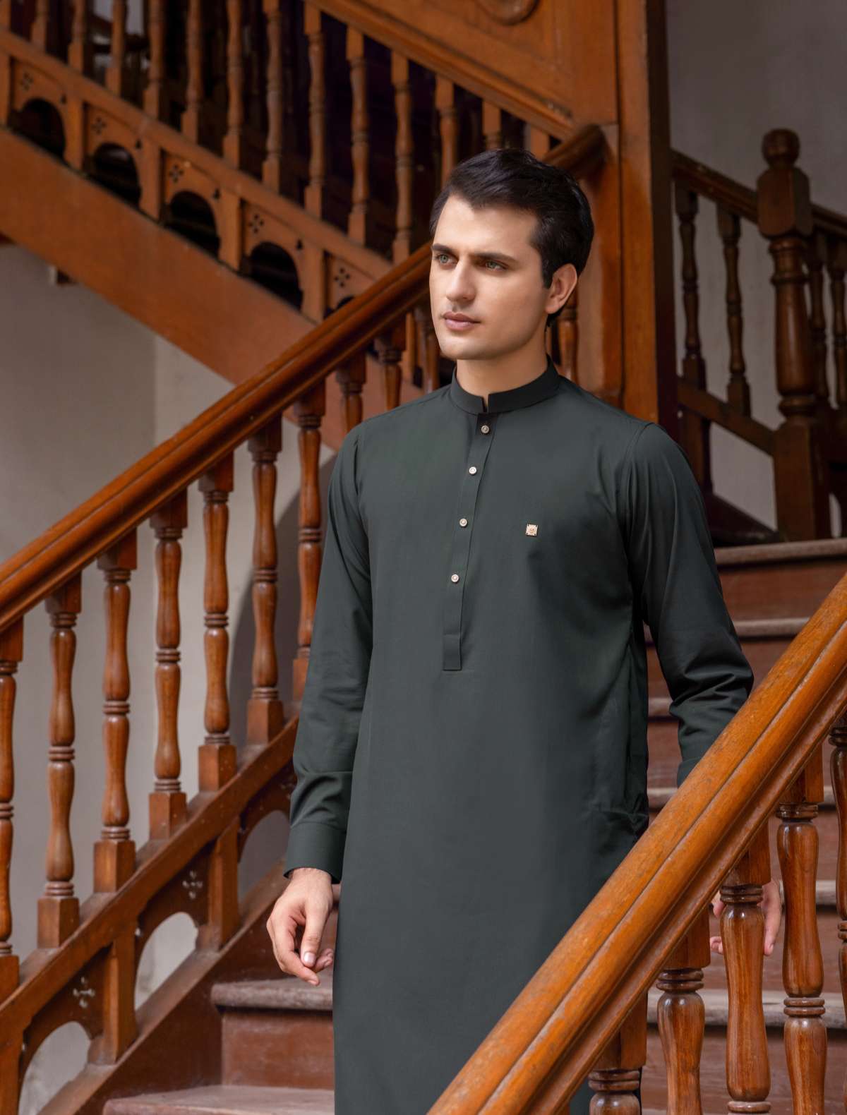 Olive Green Classic Kurta Pajama