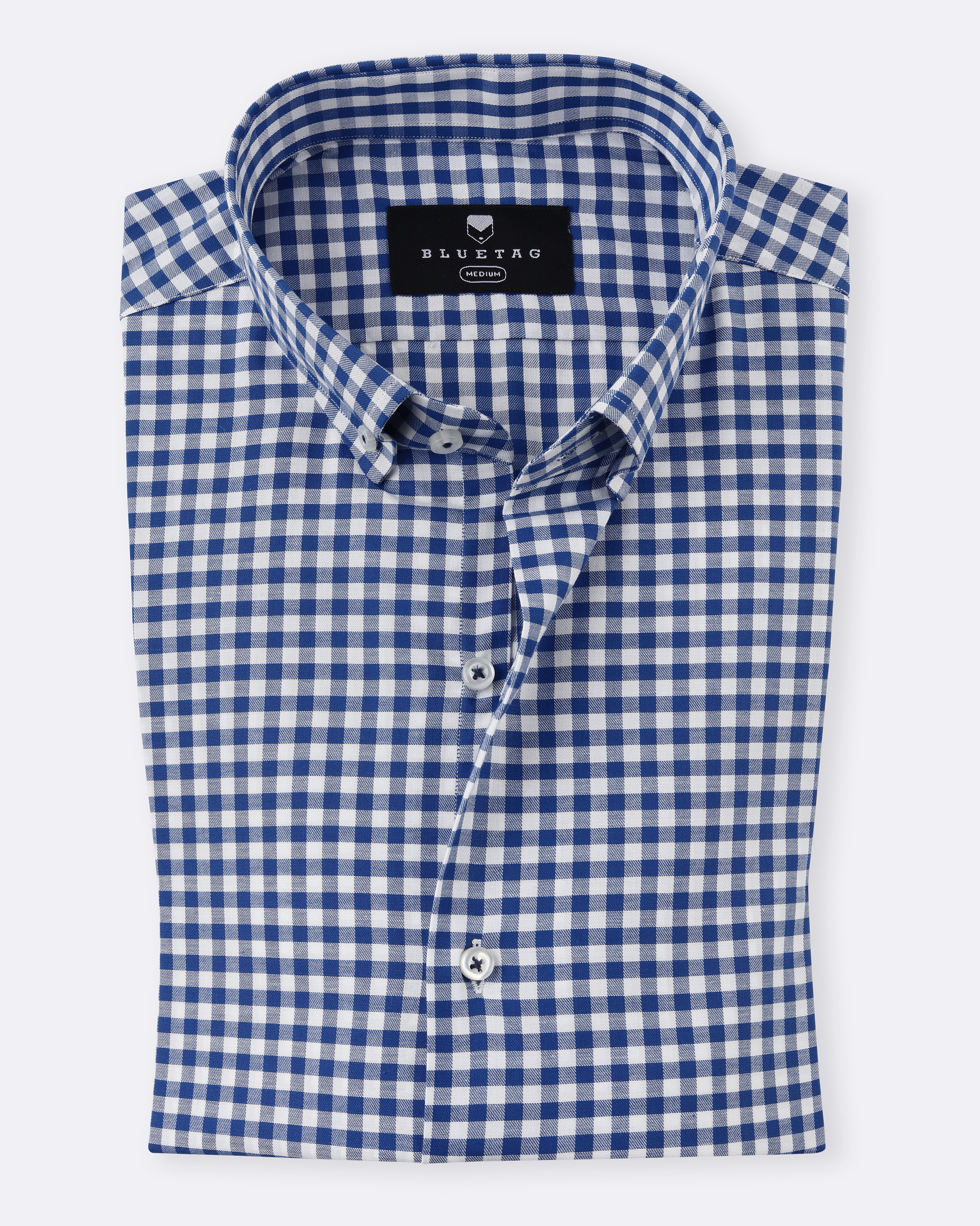 Blue & White Gingham Checkered