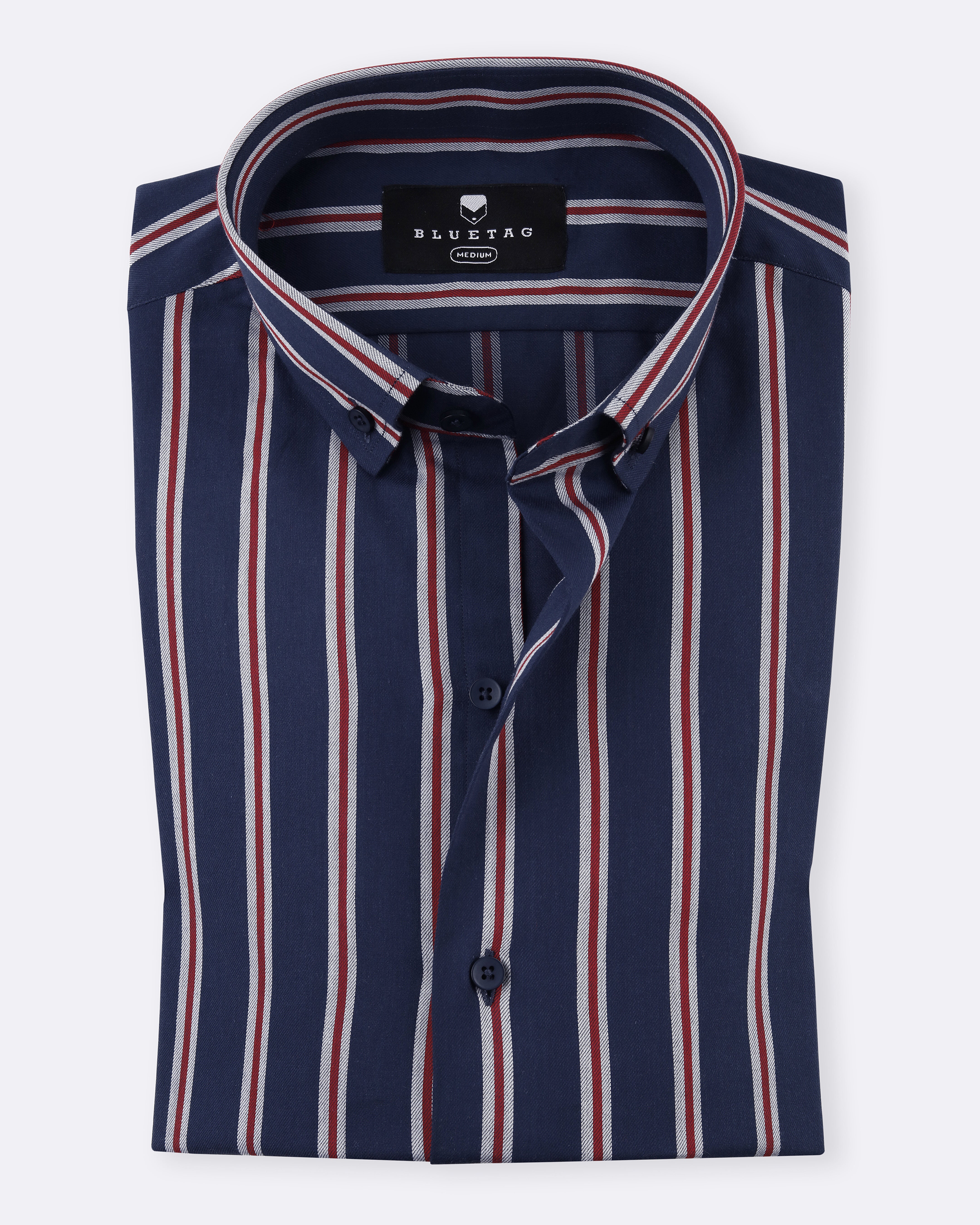Navy Heritage Striped Shirt