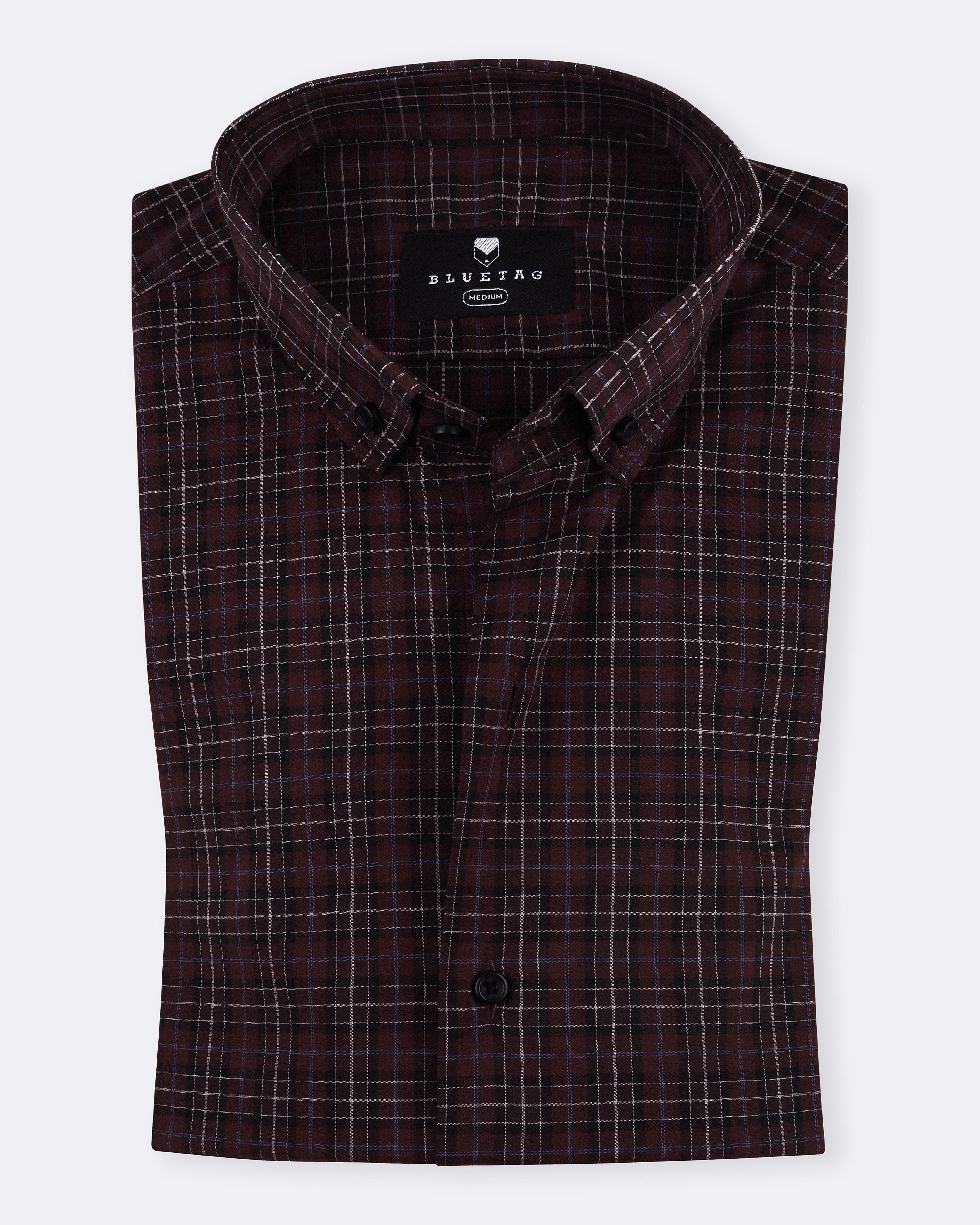 Midnight Maroon & Black Plaid Checkered