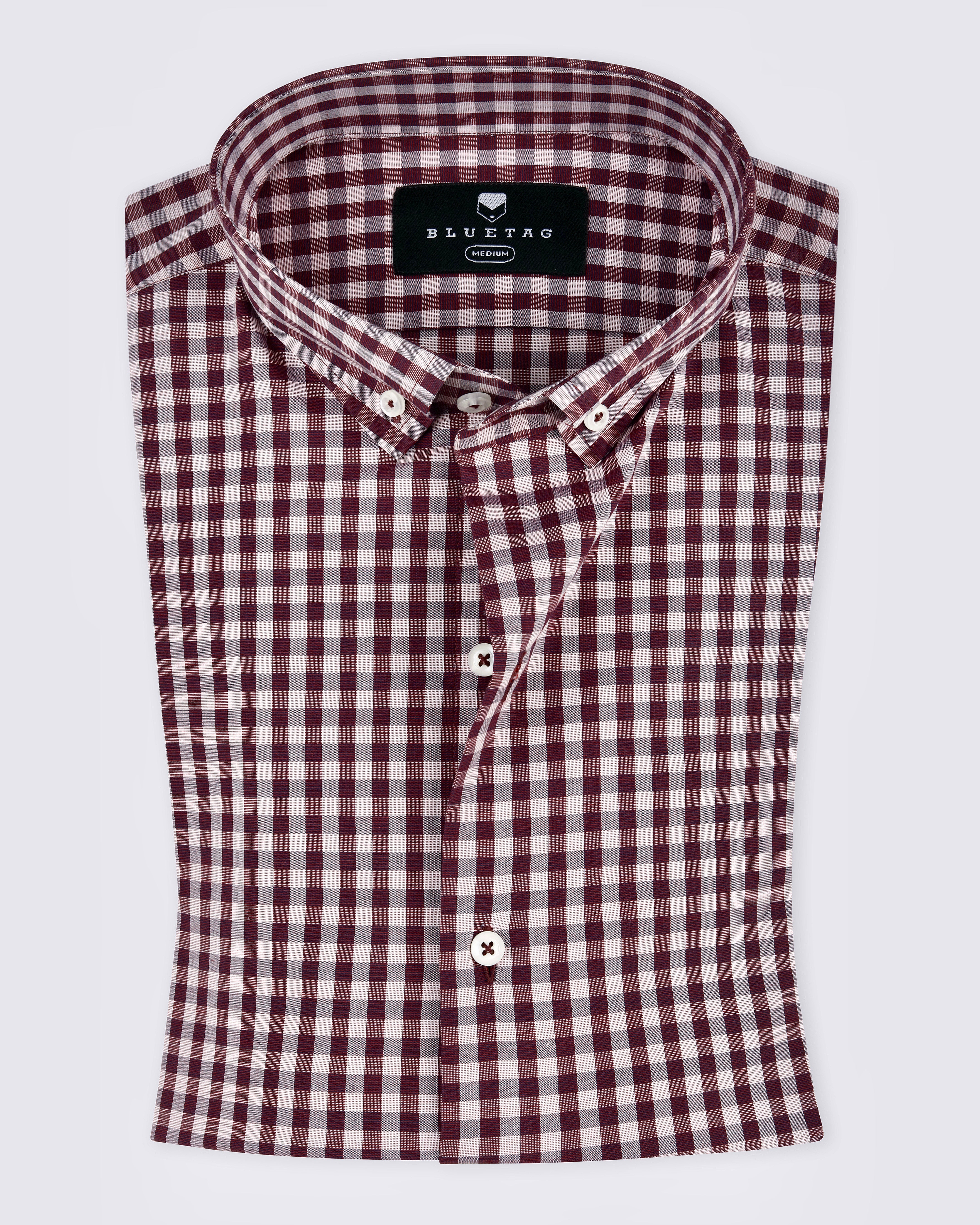 Maroon Gingham Checked