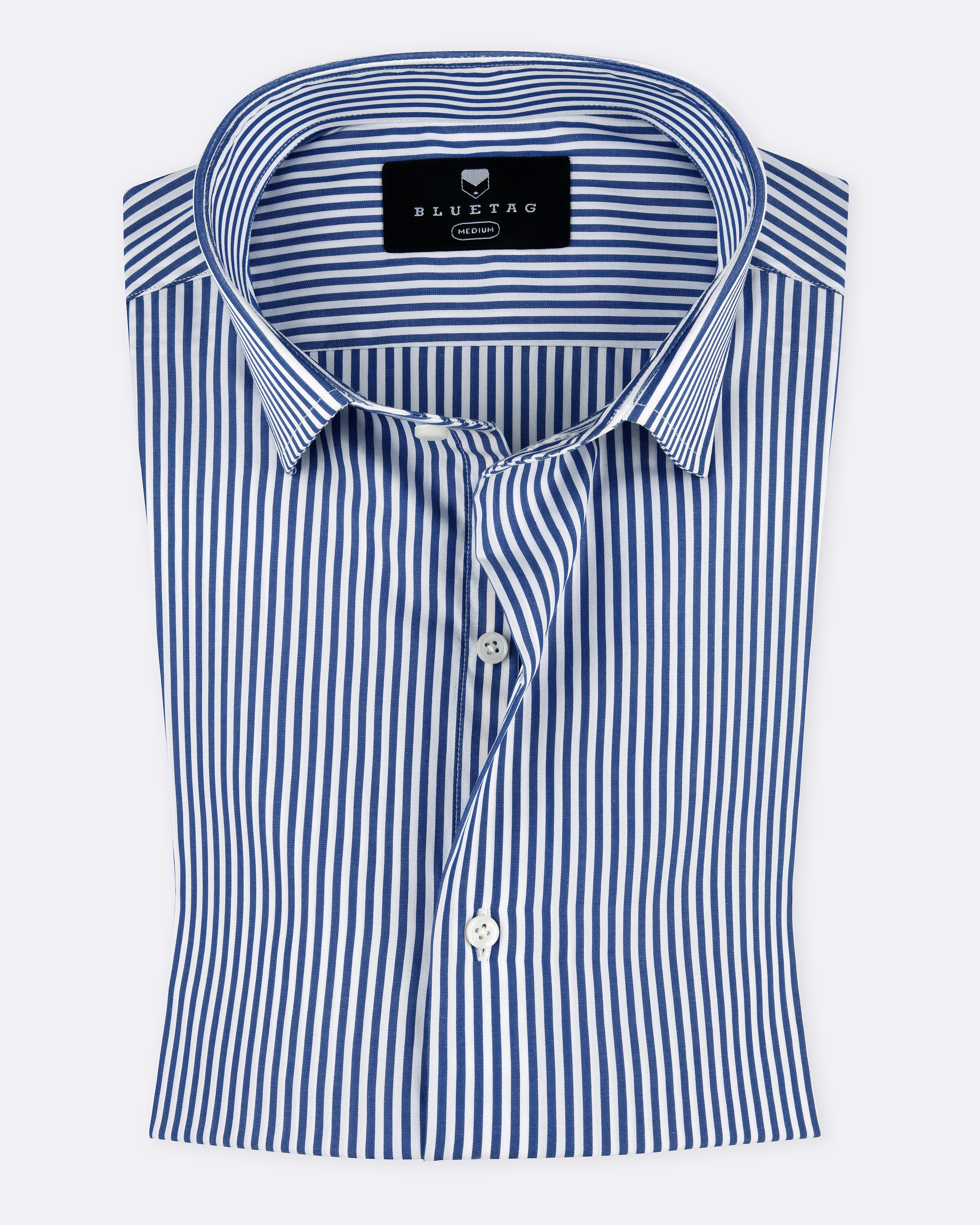 Classic White & Blue Striped Shirt