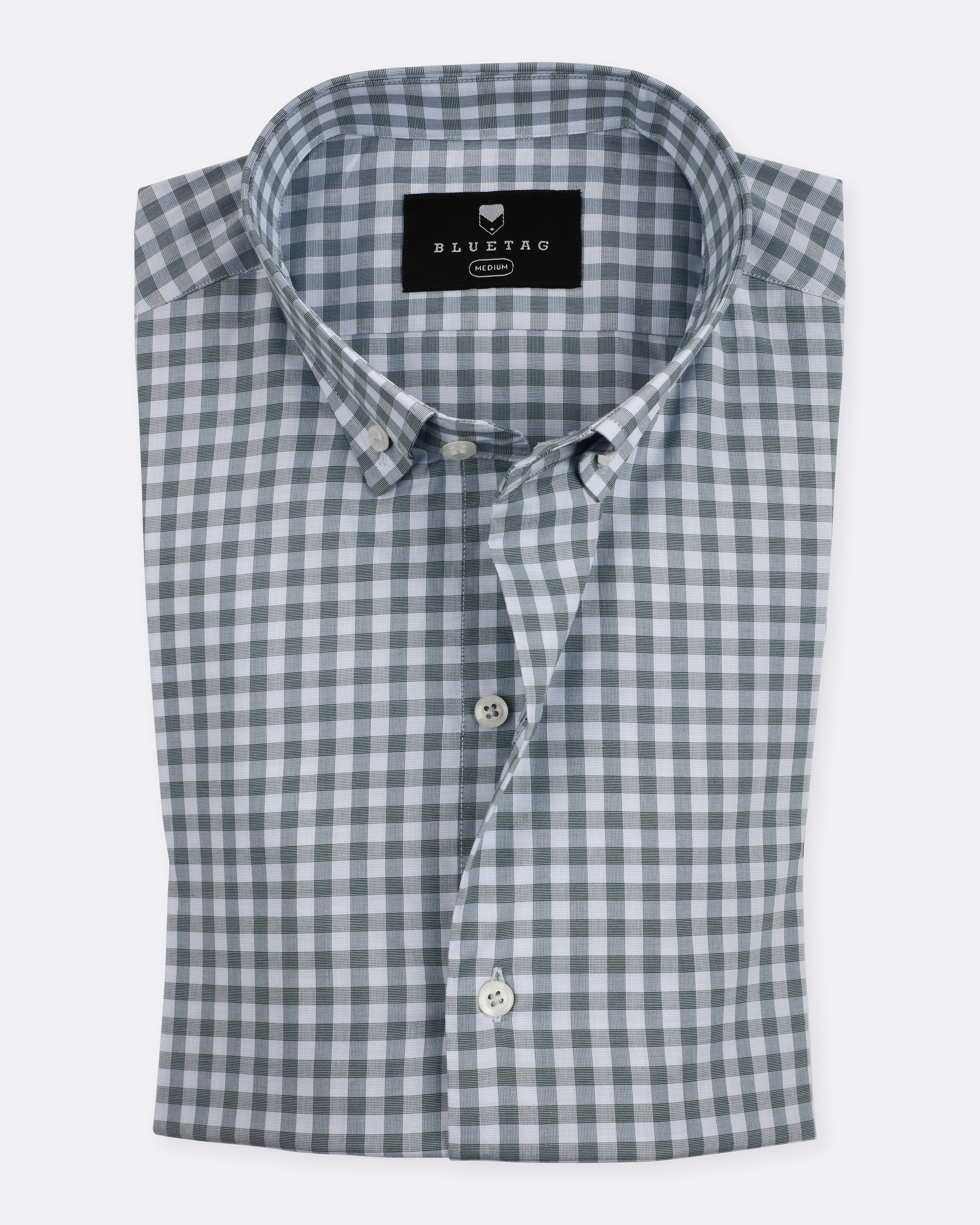 Sage Green Gingham Checkered