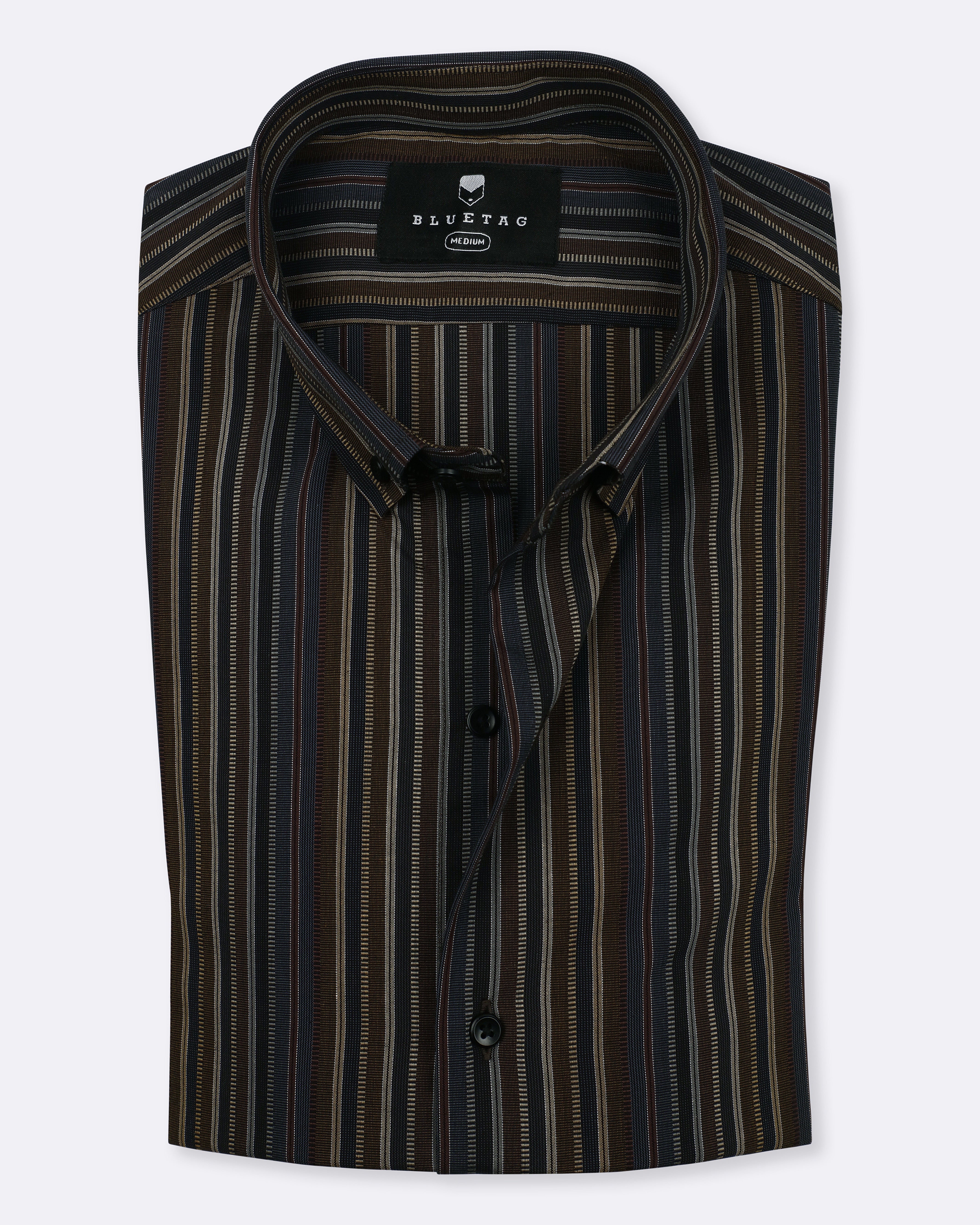 Espresso Multi Striped Shirt