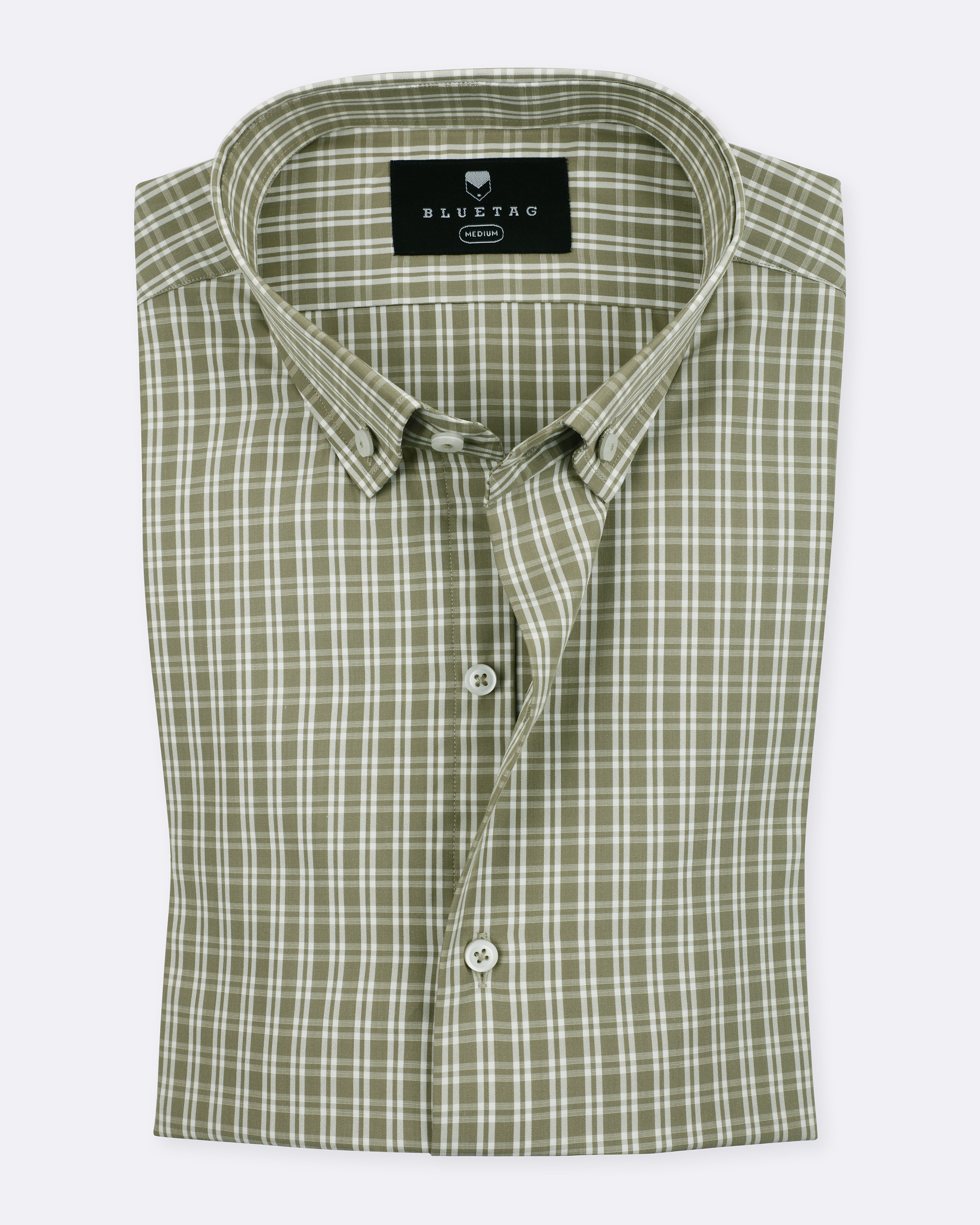 Sage Green Classic Grid Checkered