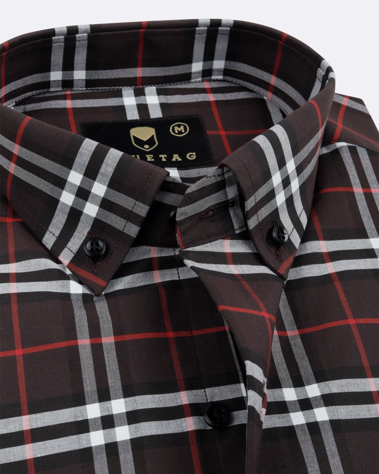 Maroon & White Plaid Checkered