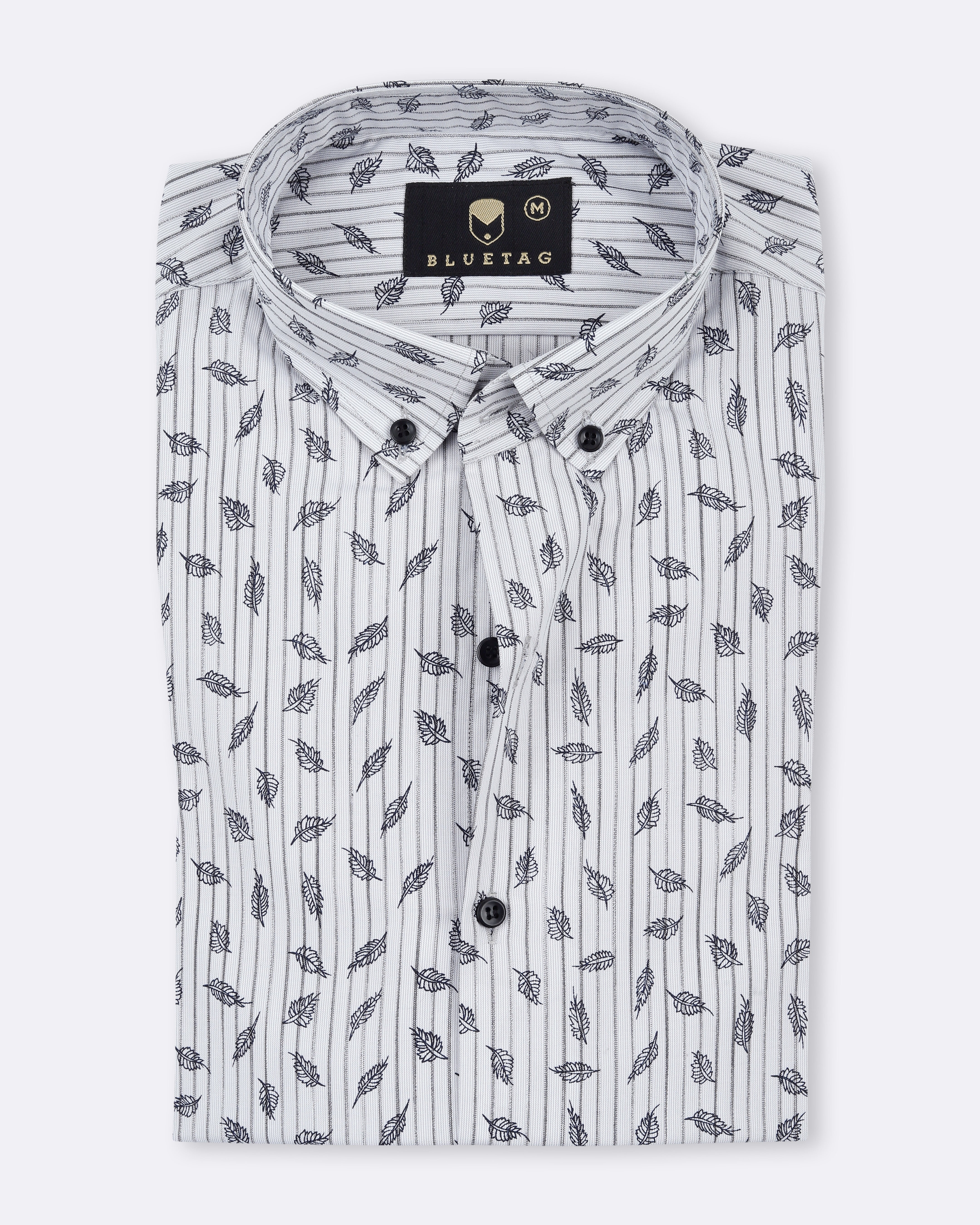 Classic Leaf Sketch Printed Shirt