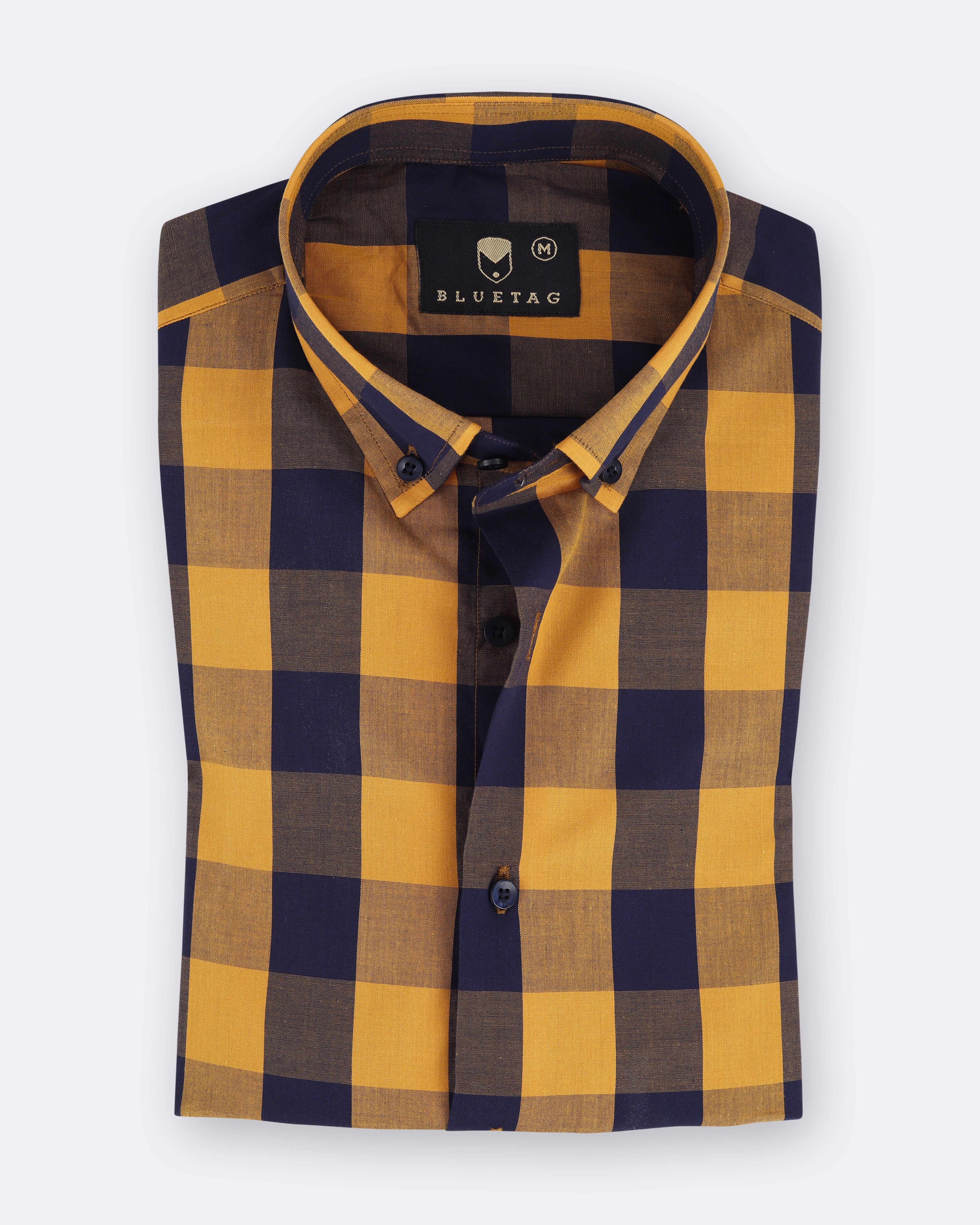 Mustard Navy Midnight Checkered
