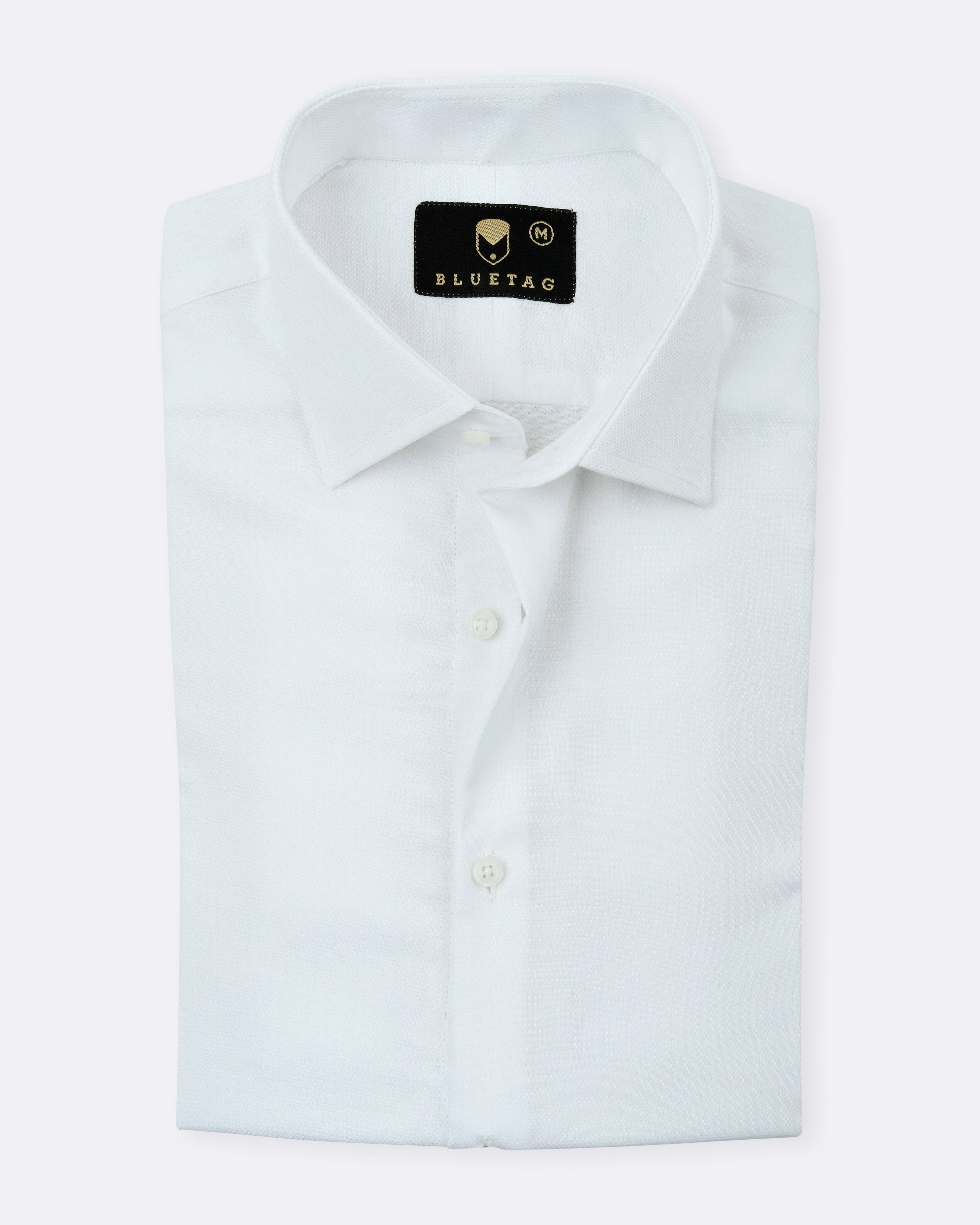 Classic White Textured Shirt