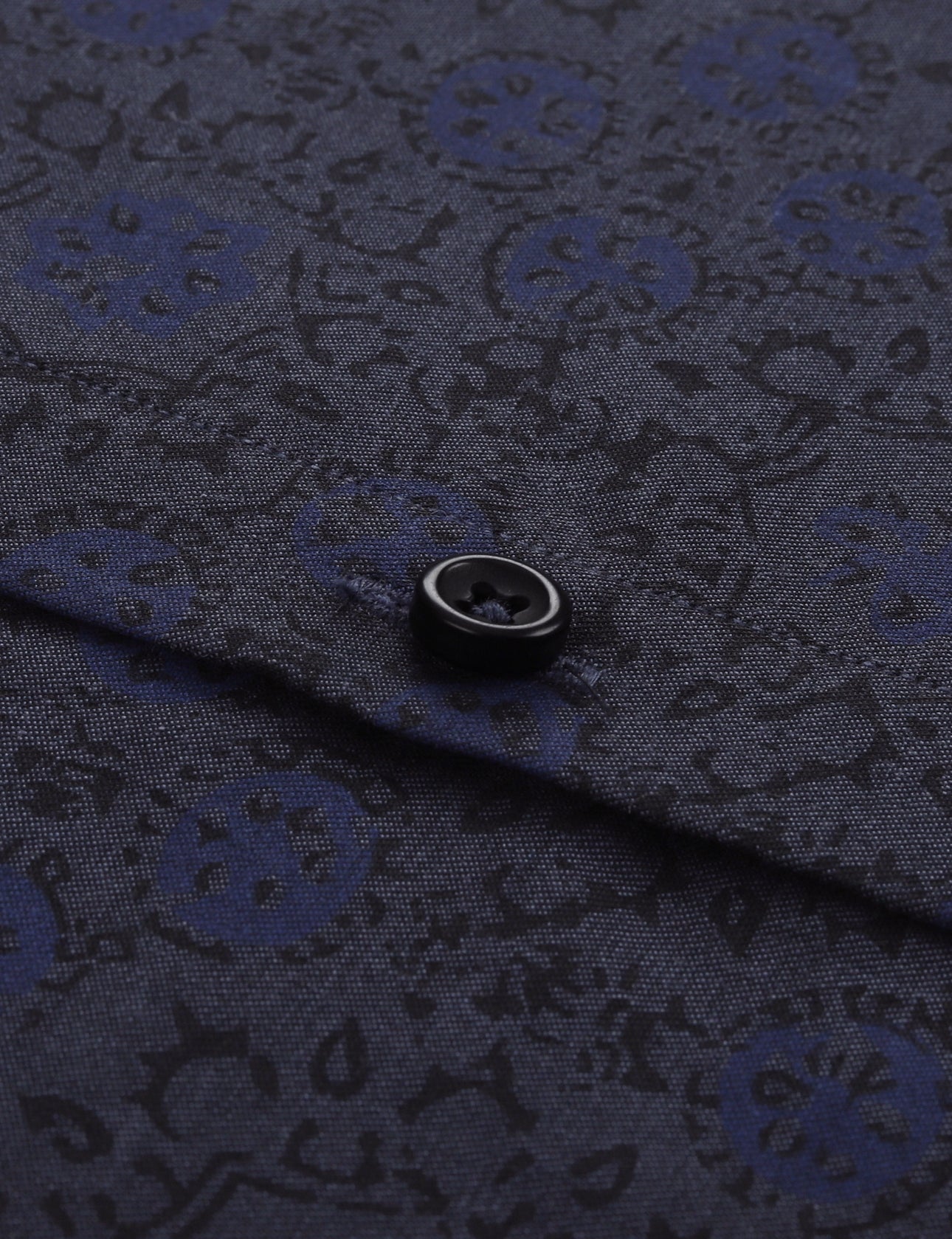 Shadow Blue Elegant Floral Shirt