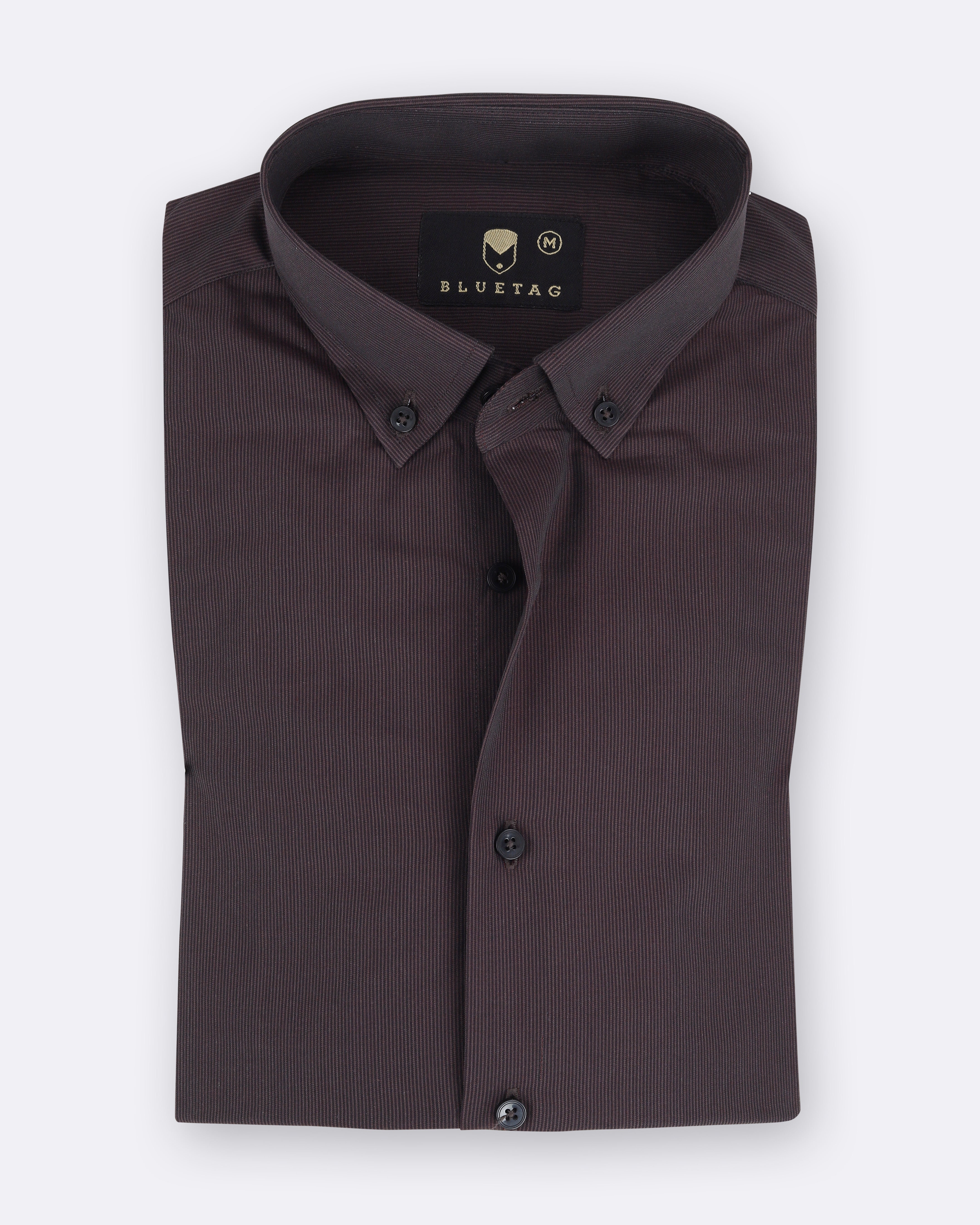 Midnight Maroon Pinstripe Shirt