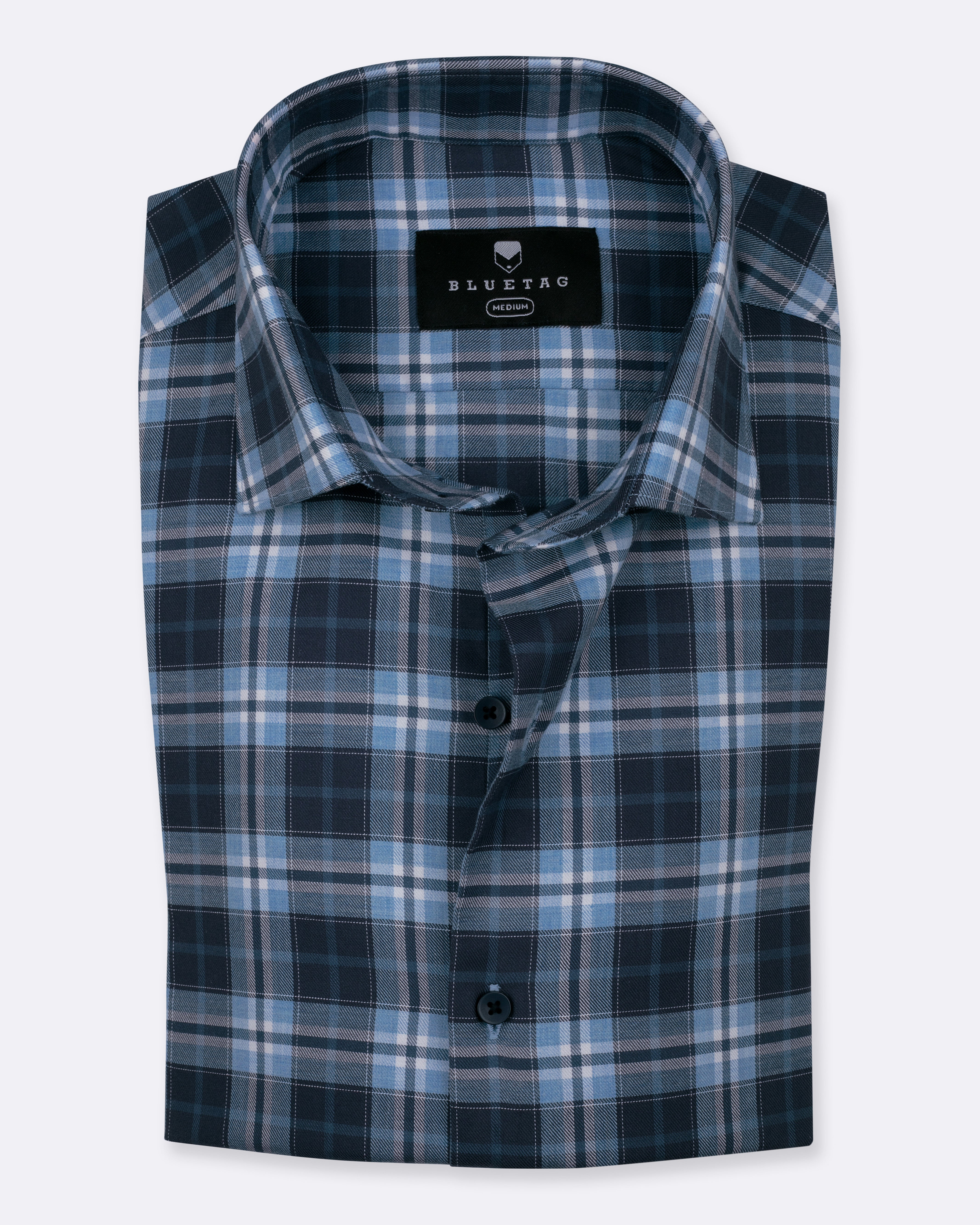 Classic Navy & Sky Plaid Checkered