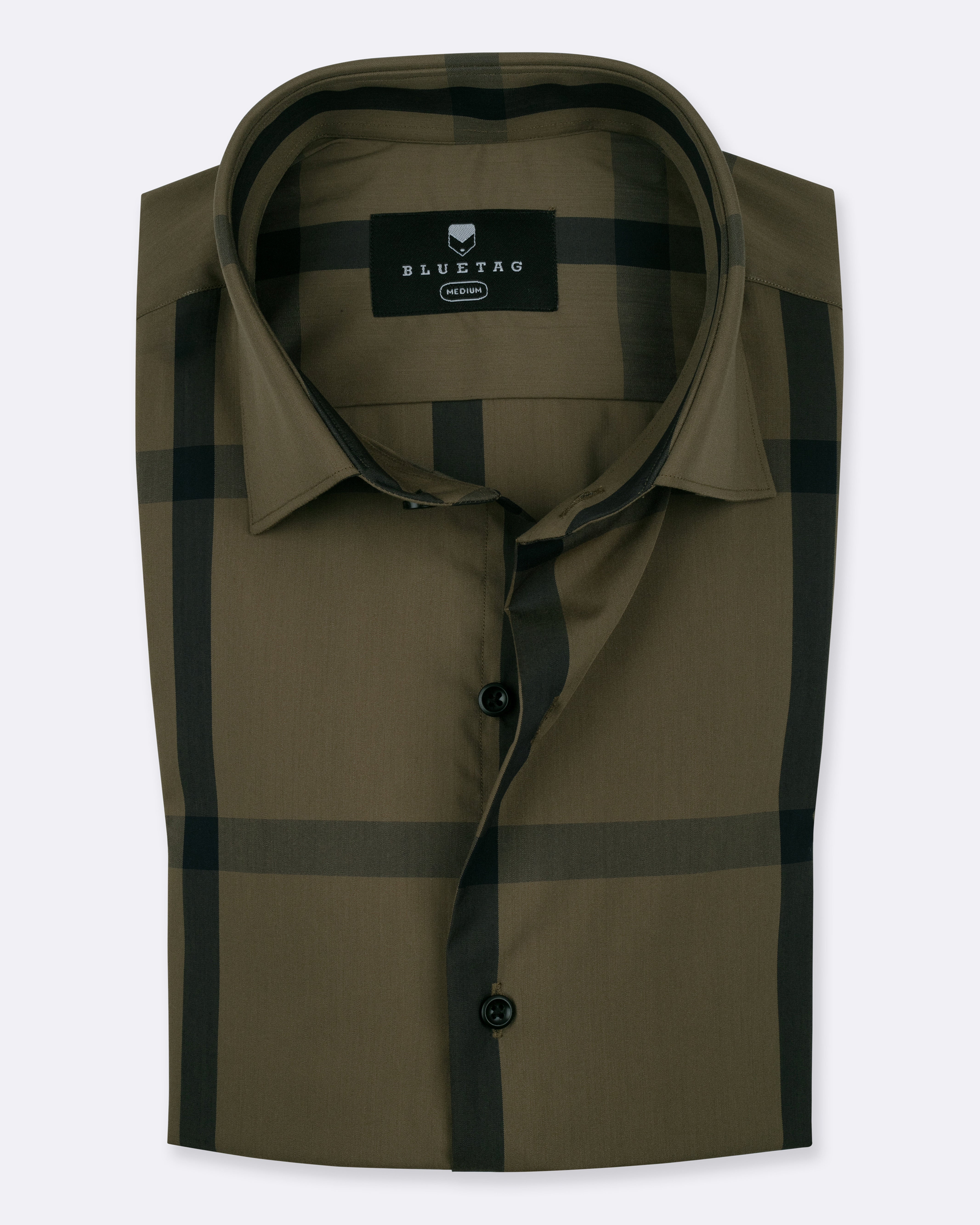Urban Camel & Black Bold Windowpane Checkered