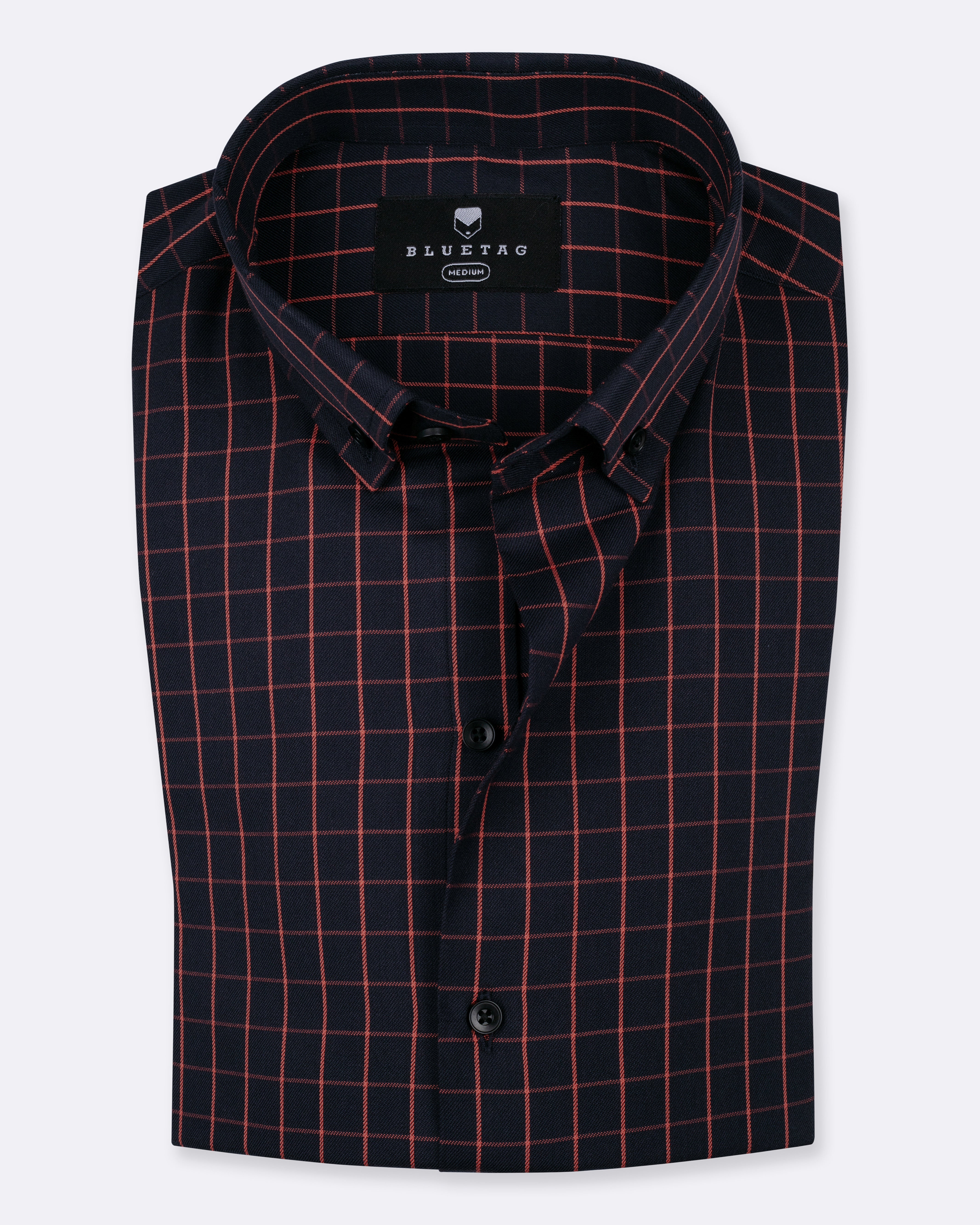 Midnight Crimson Windowpane Checkered