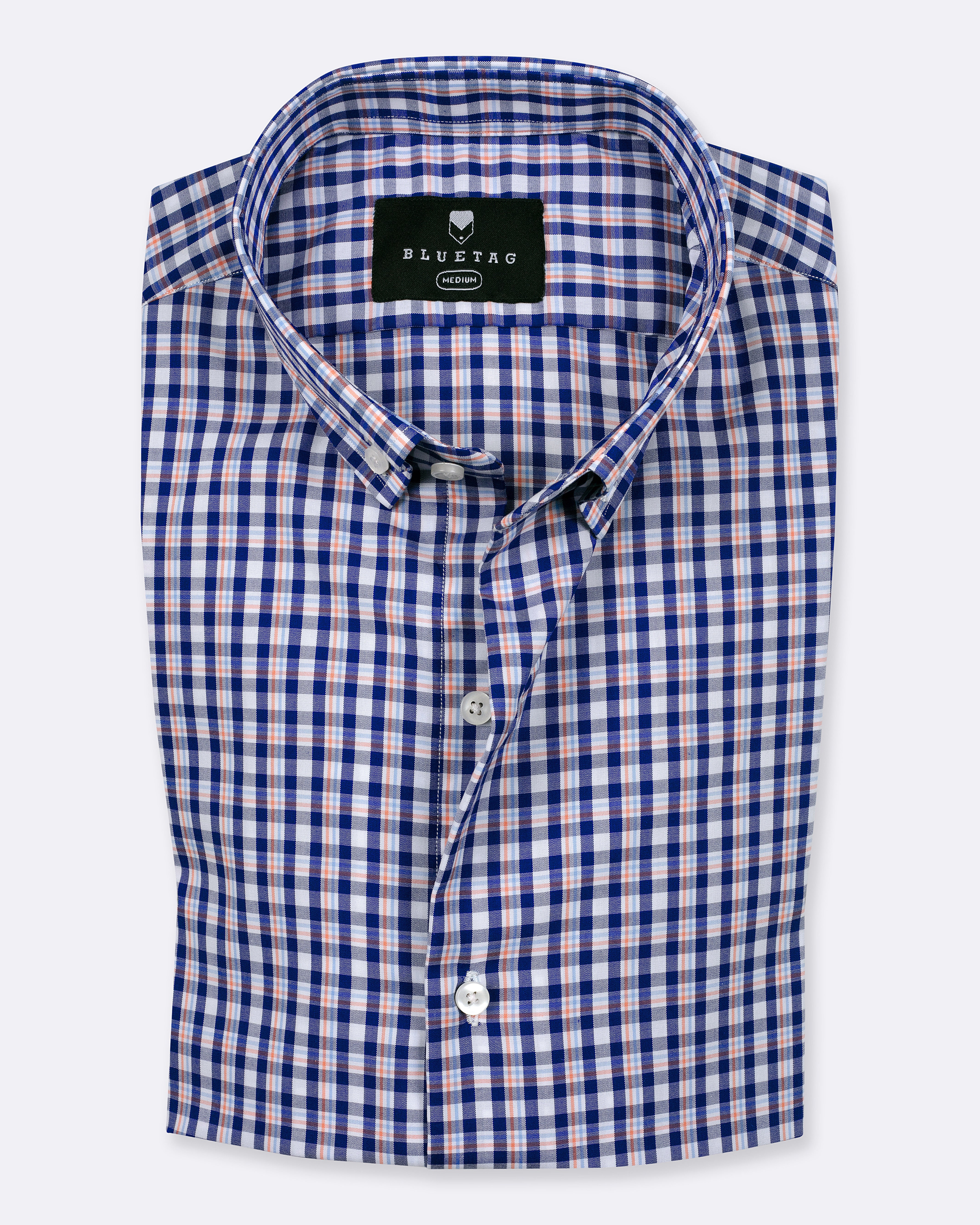 Blue & White Multi Colour Plaid Checkered