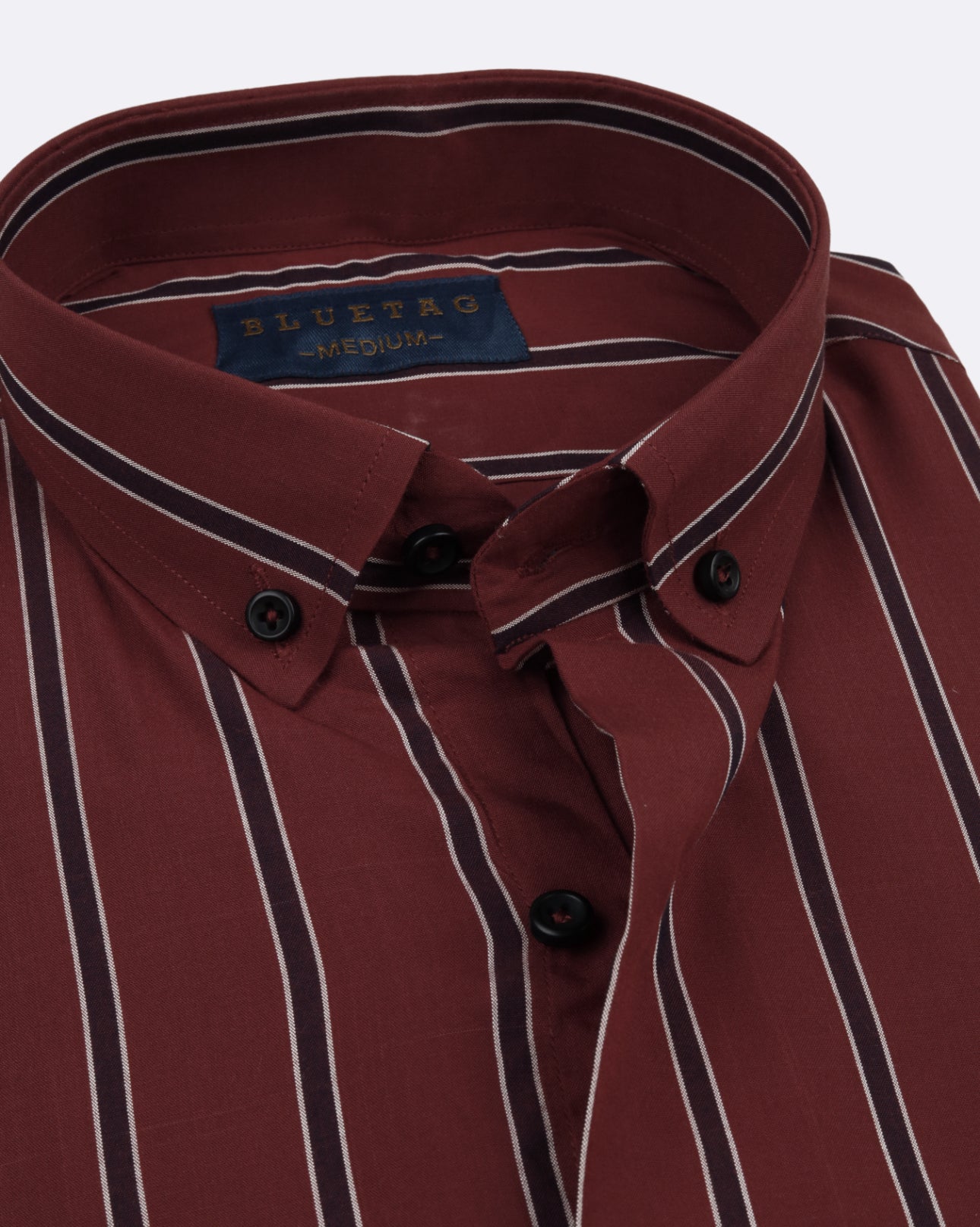 Classic Burgundy Striped Shirt