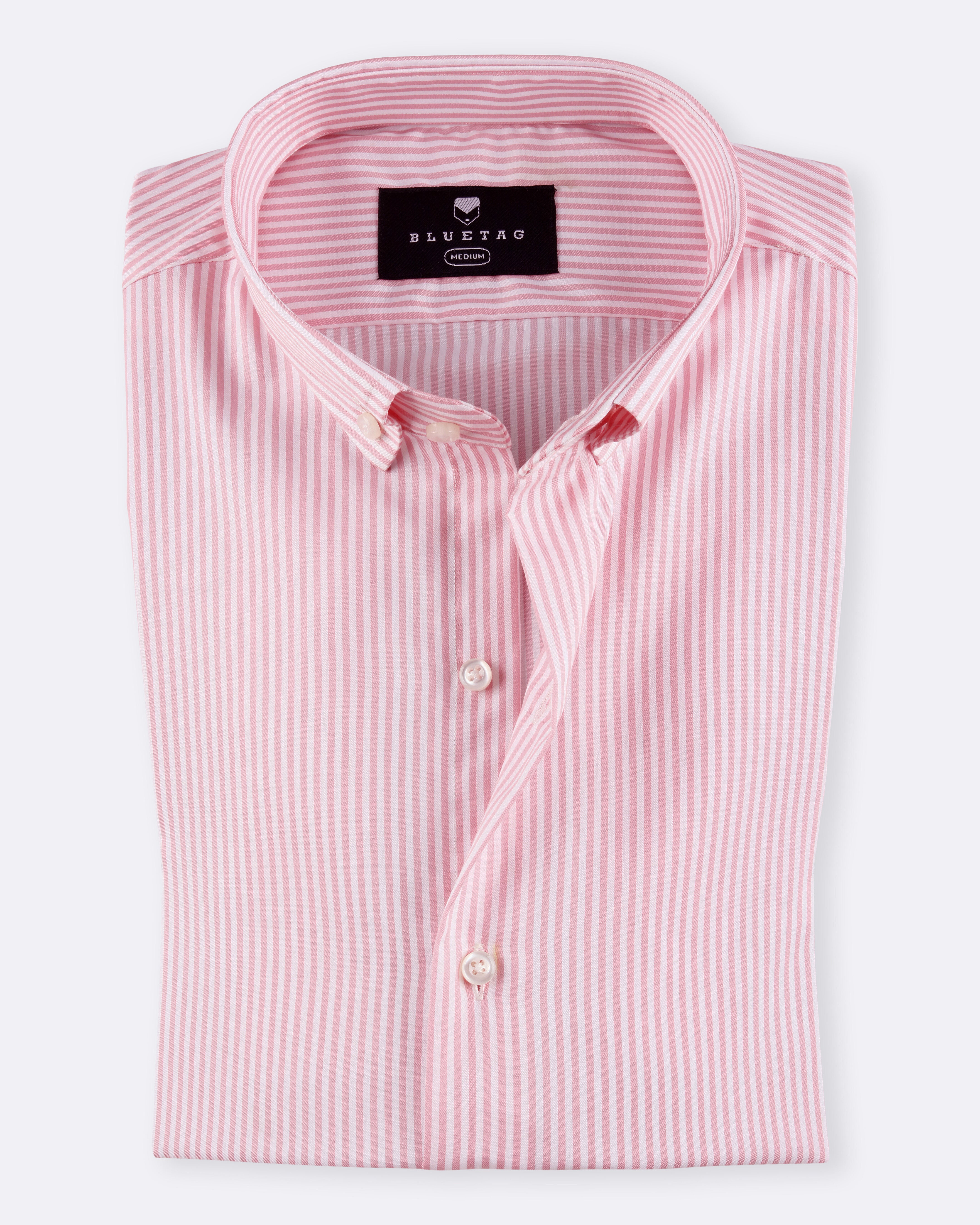 Classic White & Pink Striped Shirt