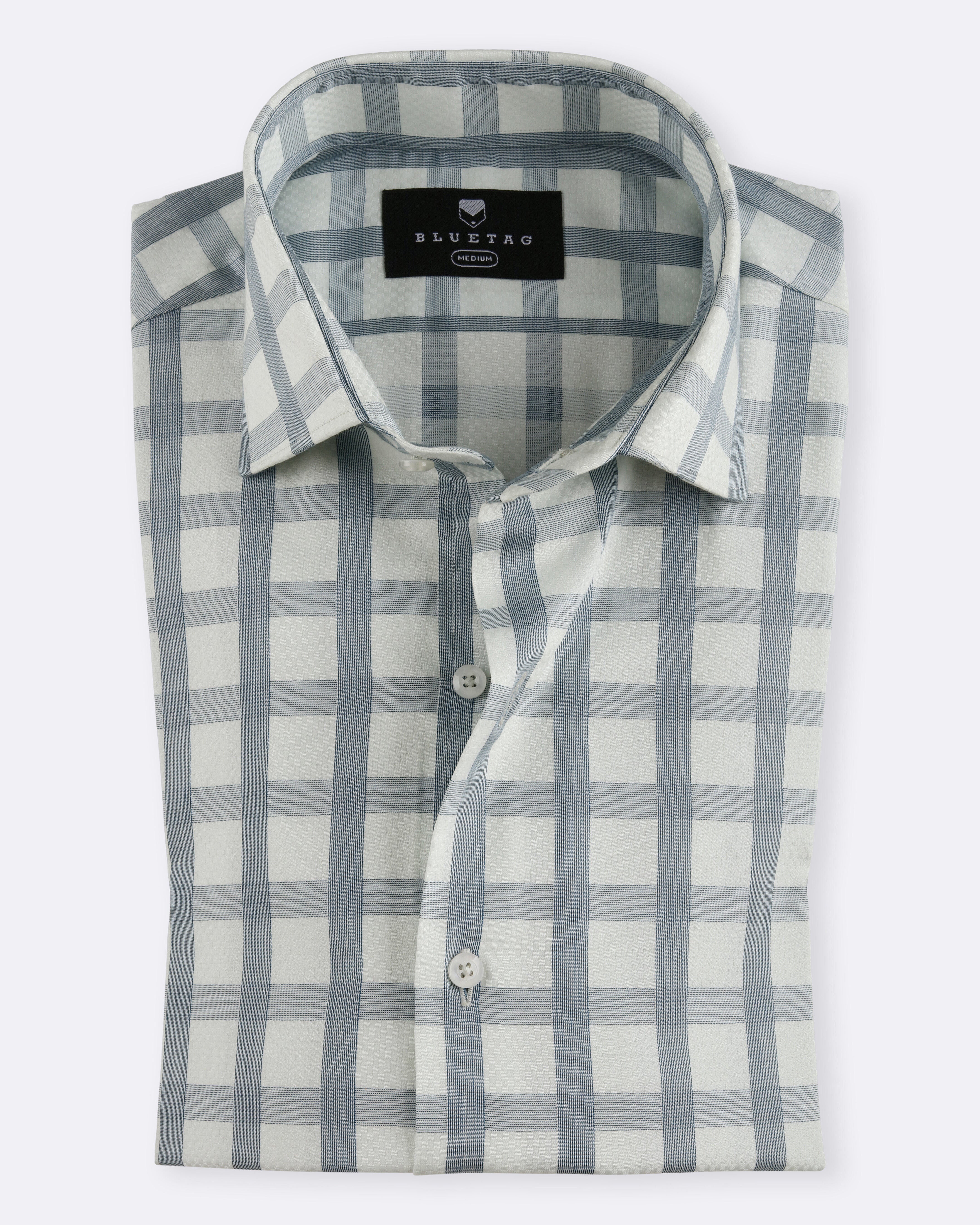 Cream & Grey Texture Checkered